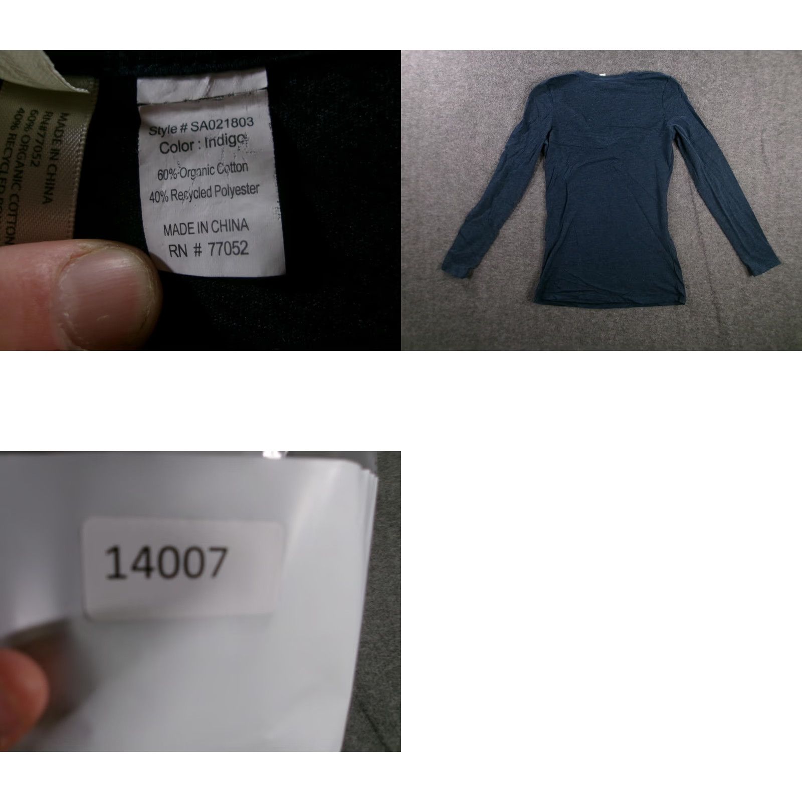 Threads 4 Thought Threads 4 Thought Top Womens XS Heathered Dark Blue V Neck Soft Sustainable Size XS / US 0-2 / IT 36-38 - 8 Thumbnail
