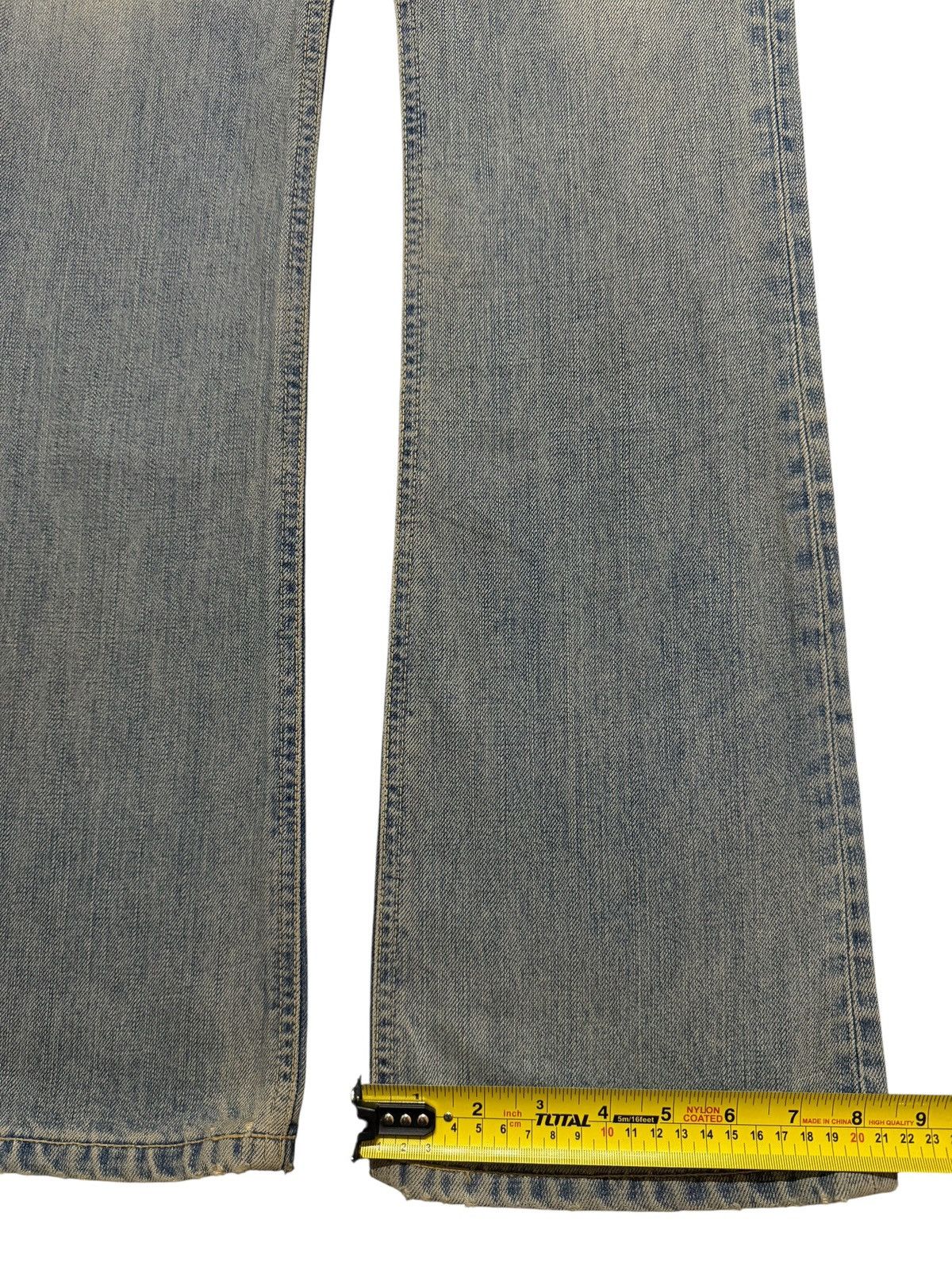 Edwin Vintage 90s Edwin Something Blue Mud Wash Wide Leg Flared Size 28" / US 6 / IT 42 - 13 Thumbnail