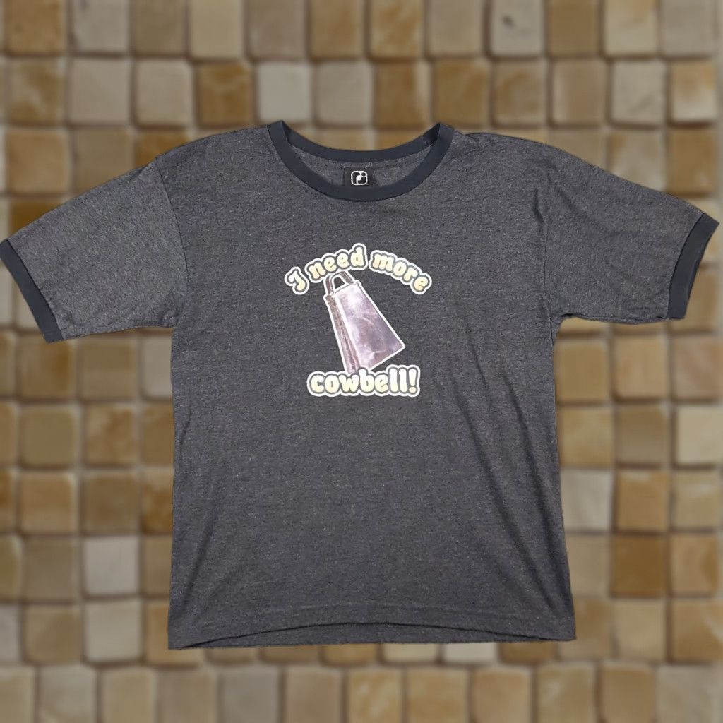 Vintage VINTAGE SNL More Cowbell TV Promo T Shirt - RJ Men’s Shirt M Gray 90s Y2K Funny Retro Logo Embroidered Size US M / EU 48-50 / 2 - 1 Thumbnail