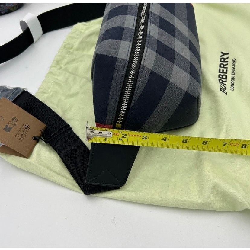 Burberry Women's Burberry Sonny check Belt bag adjustable navy blue Size ONE SIZE - 8 Thumbnail