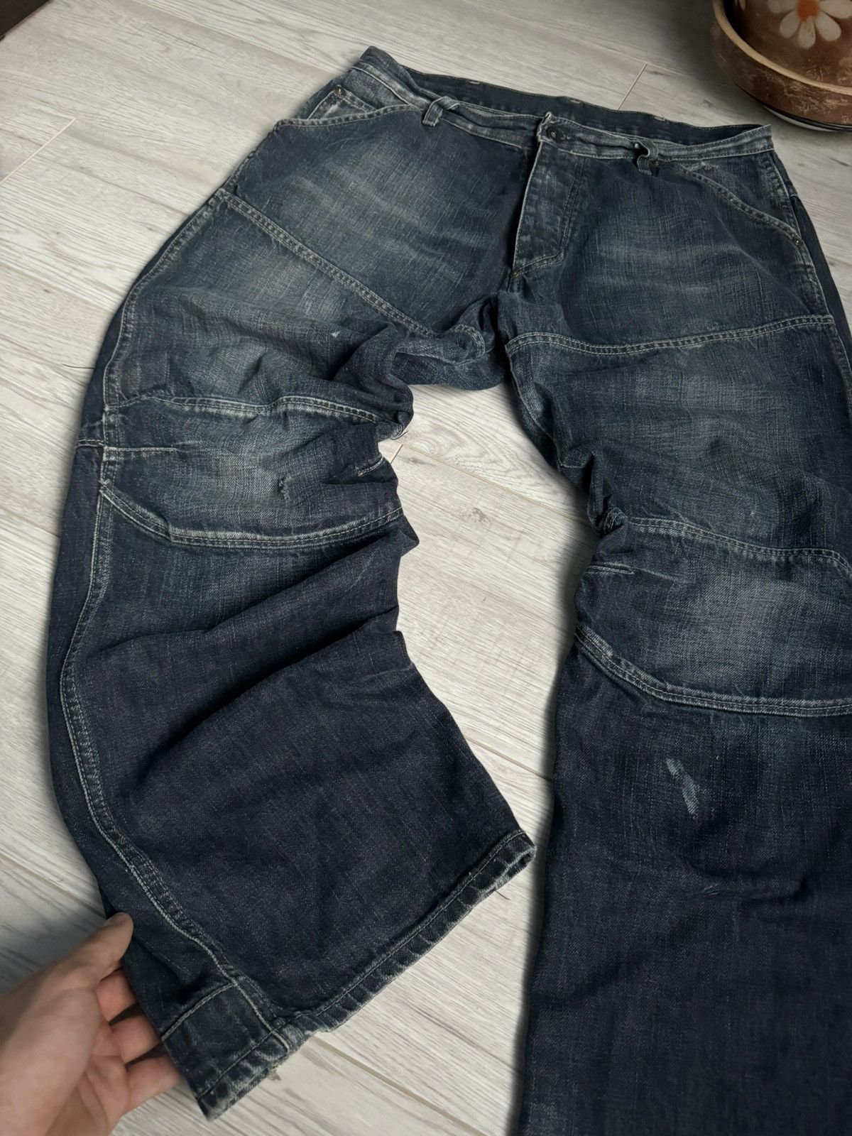 G-Star × Japanese Brand Vintage jeans G Star Raw made in Italy Double knee pants 90s Size US 34 / EU 50 - 2 Thumbnail