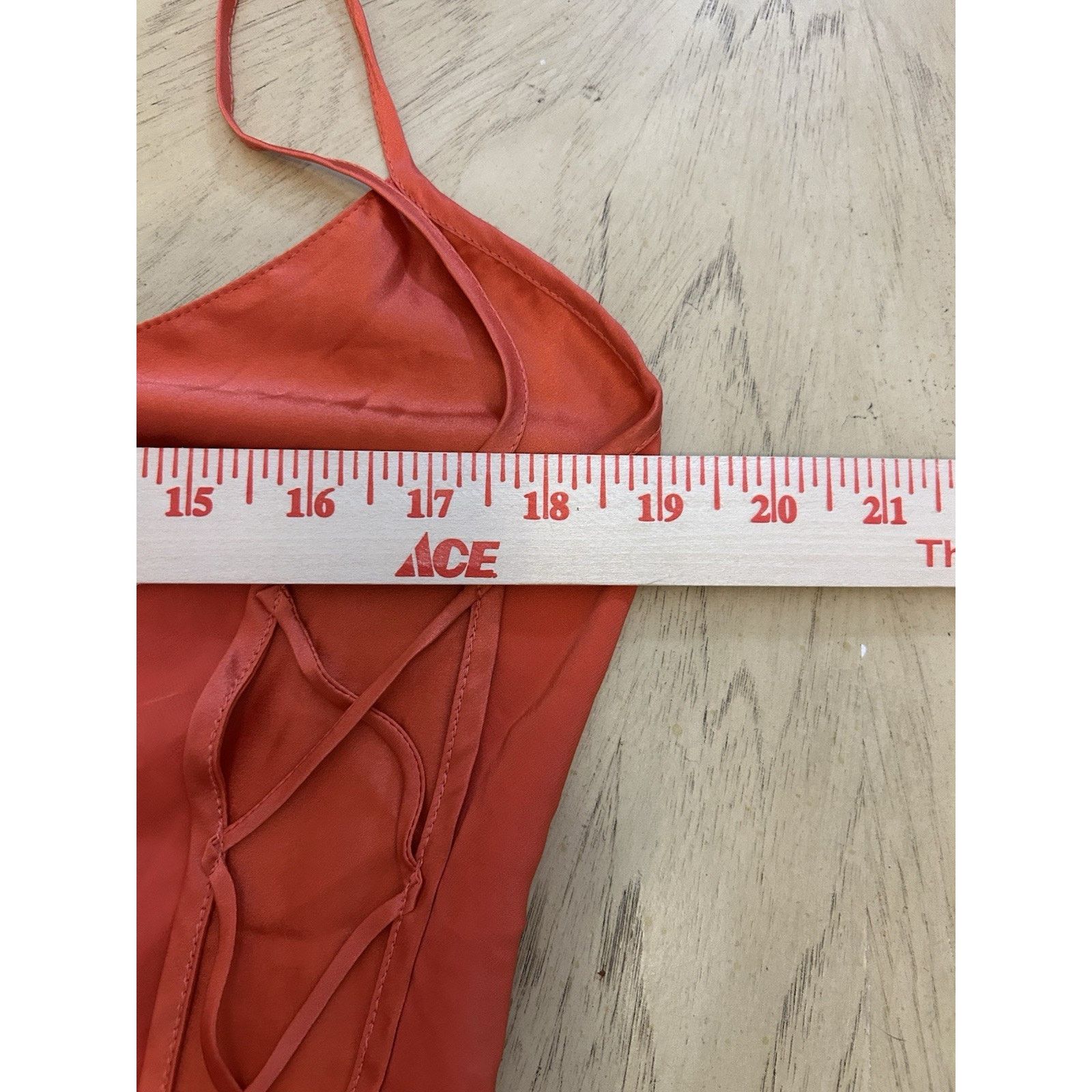 Victoria's Secret Victoria's Secret 100% Silk Slip Dress ORANGE Nightgown L Size ONE SIZE - 9 Thumbnail