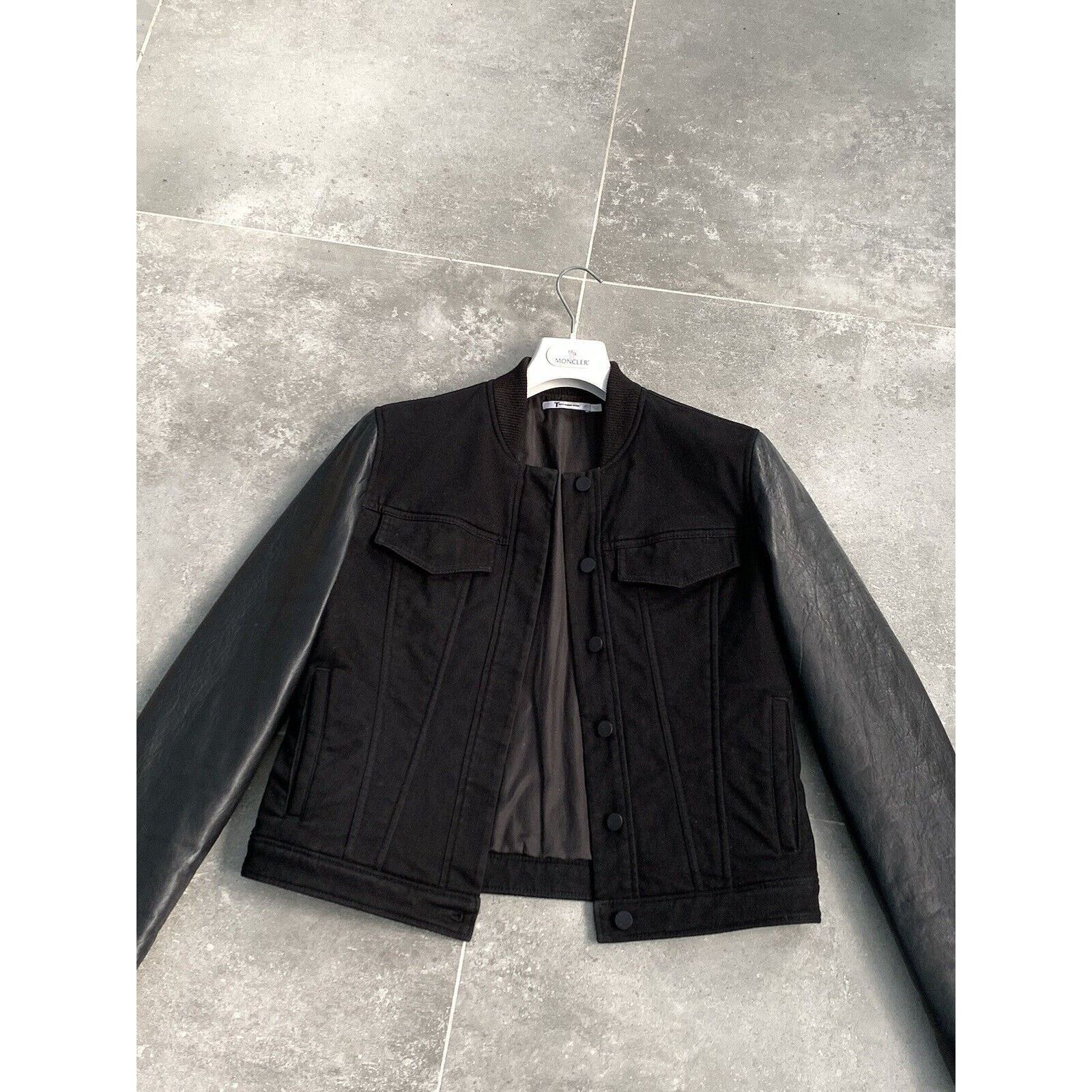 Designer × Japanese Brand × T by Alexander Wang Women ALEXANDER WANG LEATHER Insulated Bomber Jacket L UK 14 Size L / US 10 / IT 46 - 3 Thumbnail
