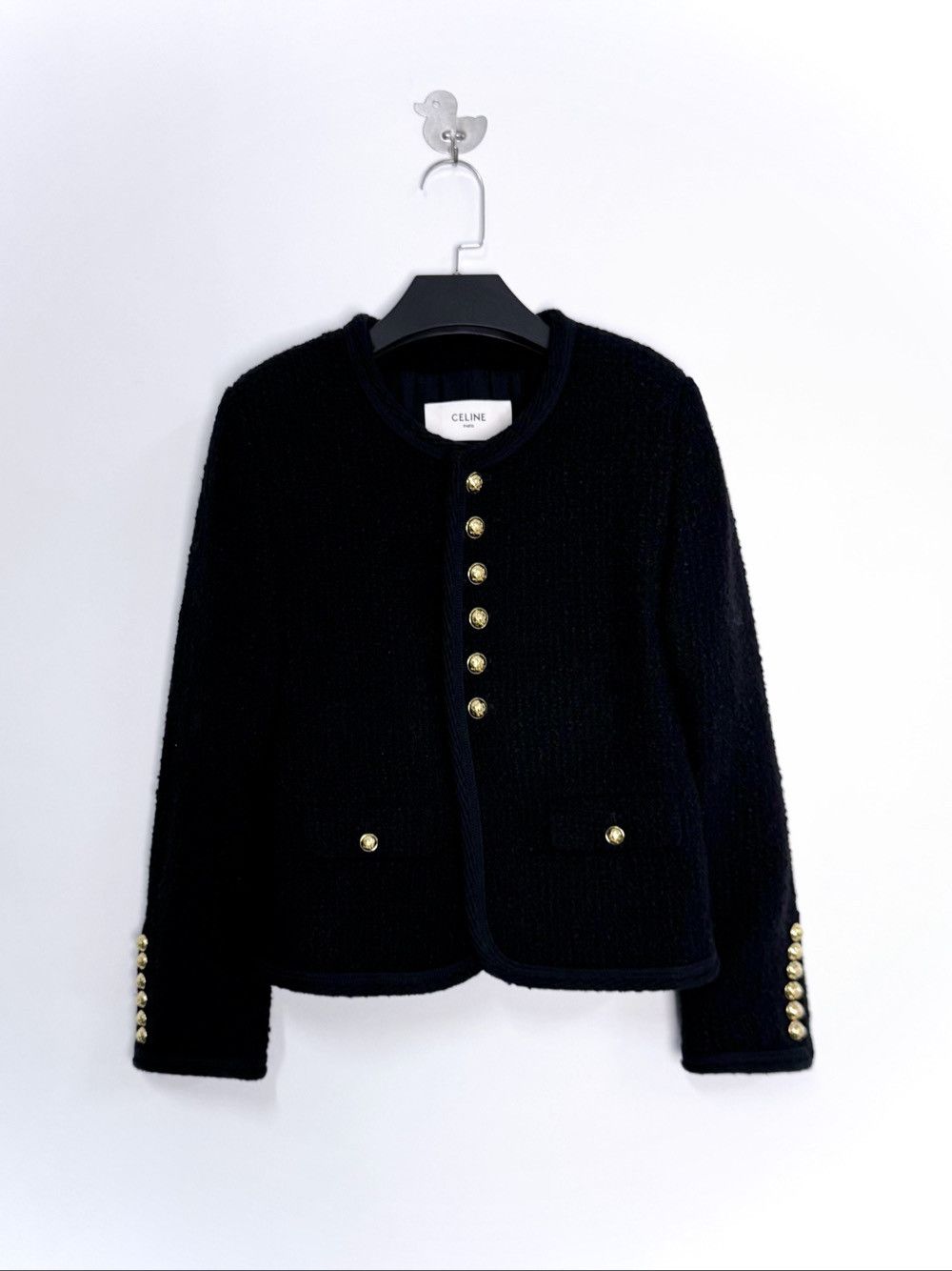 Celine Celine Gold Button Tweed Jacket Size 38 Size S / US 4 / IT 40 - 1 Thumbnail