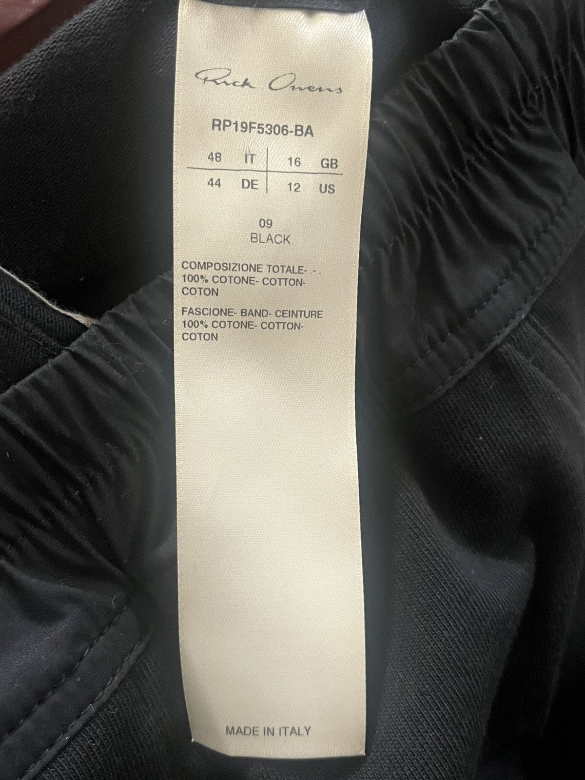 Rick Owens Rick Owens Drawstring Cargo Joggers Sz 48 IT(12us) Size 34" / US 12 / IT 48 - 8 Thumbnail