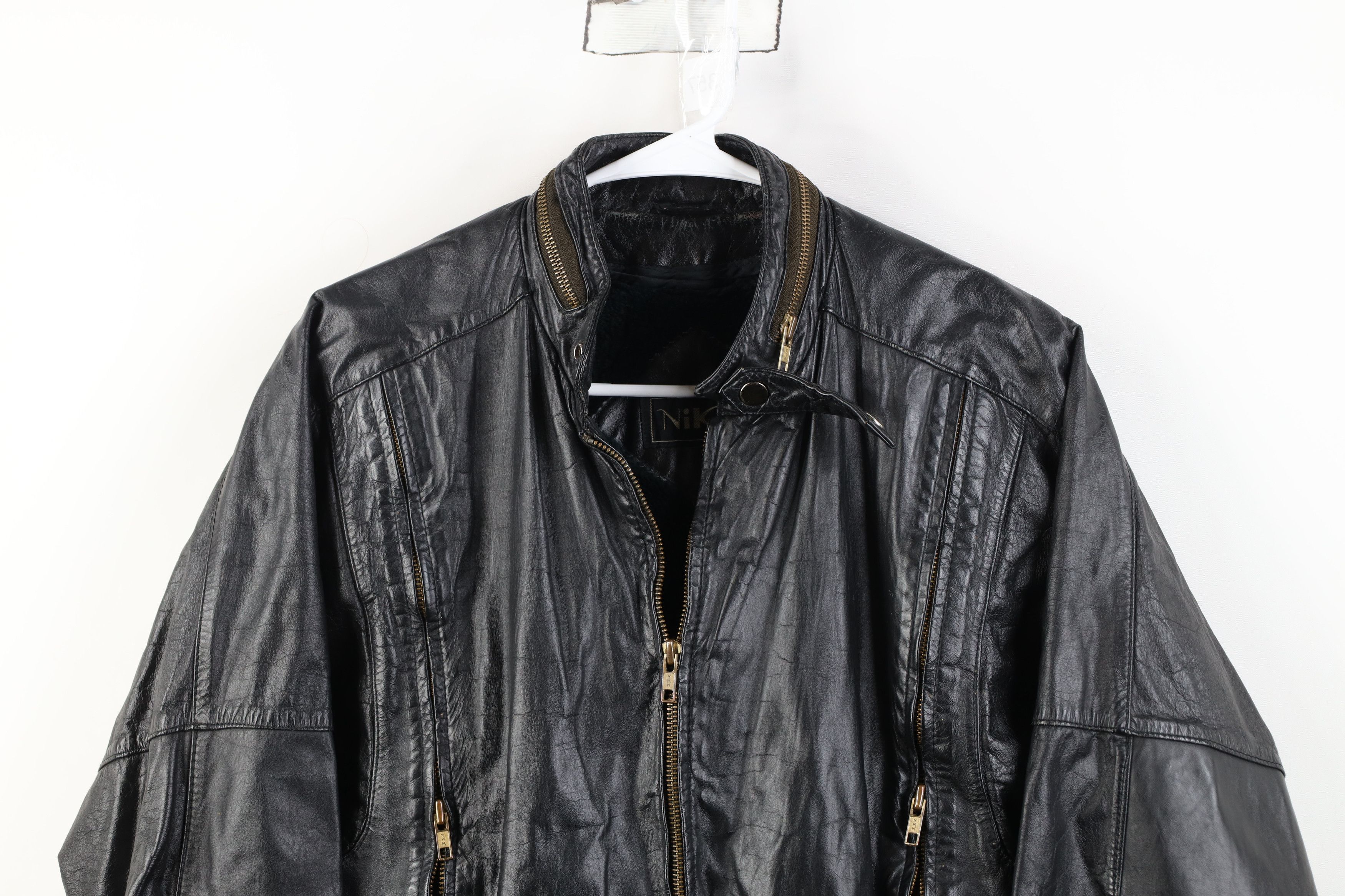Vintage Vintage 70s 80s Streetwear Leather Cafe Racer Bomber Jacket Size US S / EU 44-46 / 1 - 2 Thumbnail
