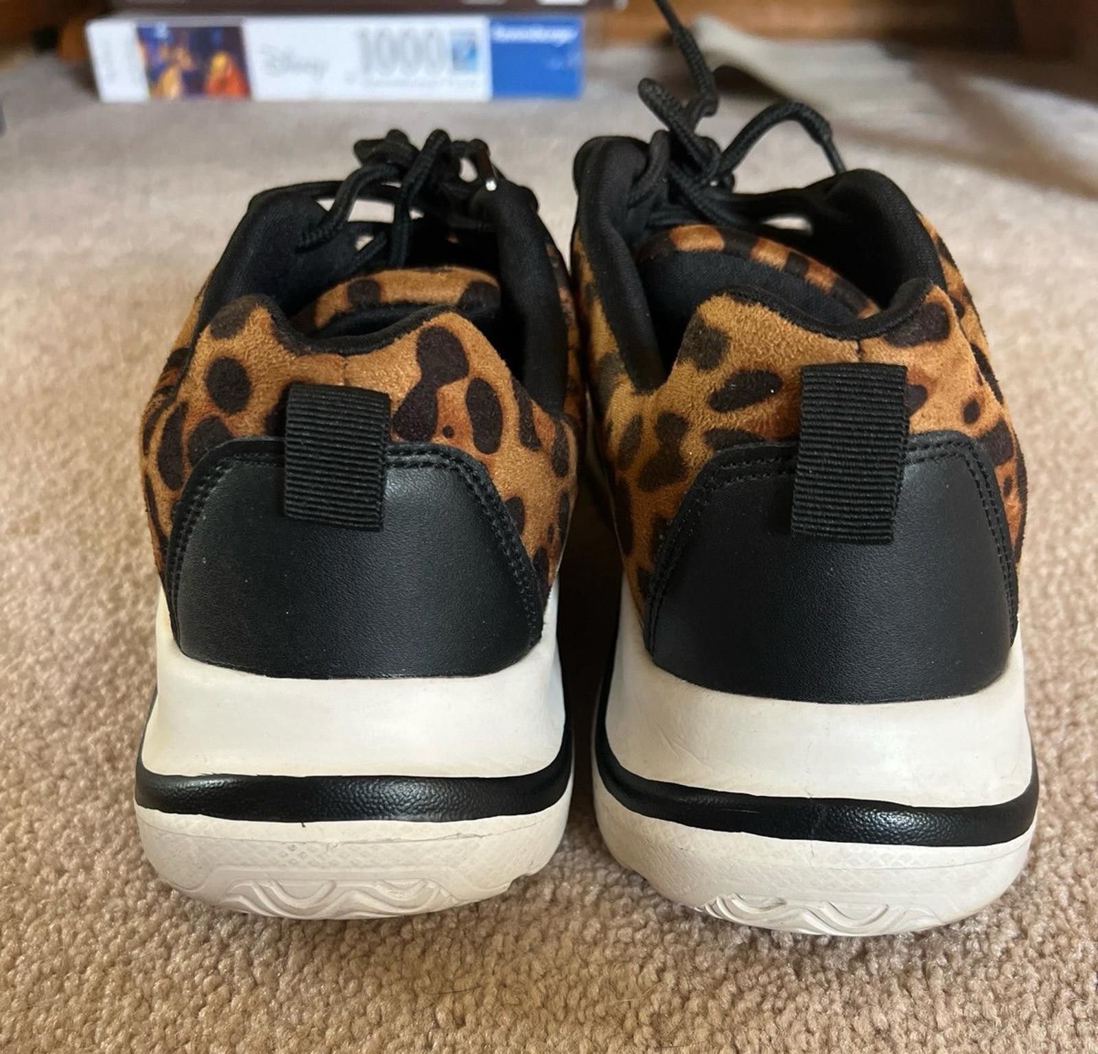 Other Leopard Print Lace-Up Chunky Sneakers Size US 10.5 / IT 40.5 - 3 Thumbnail