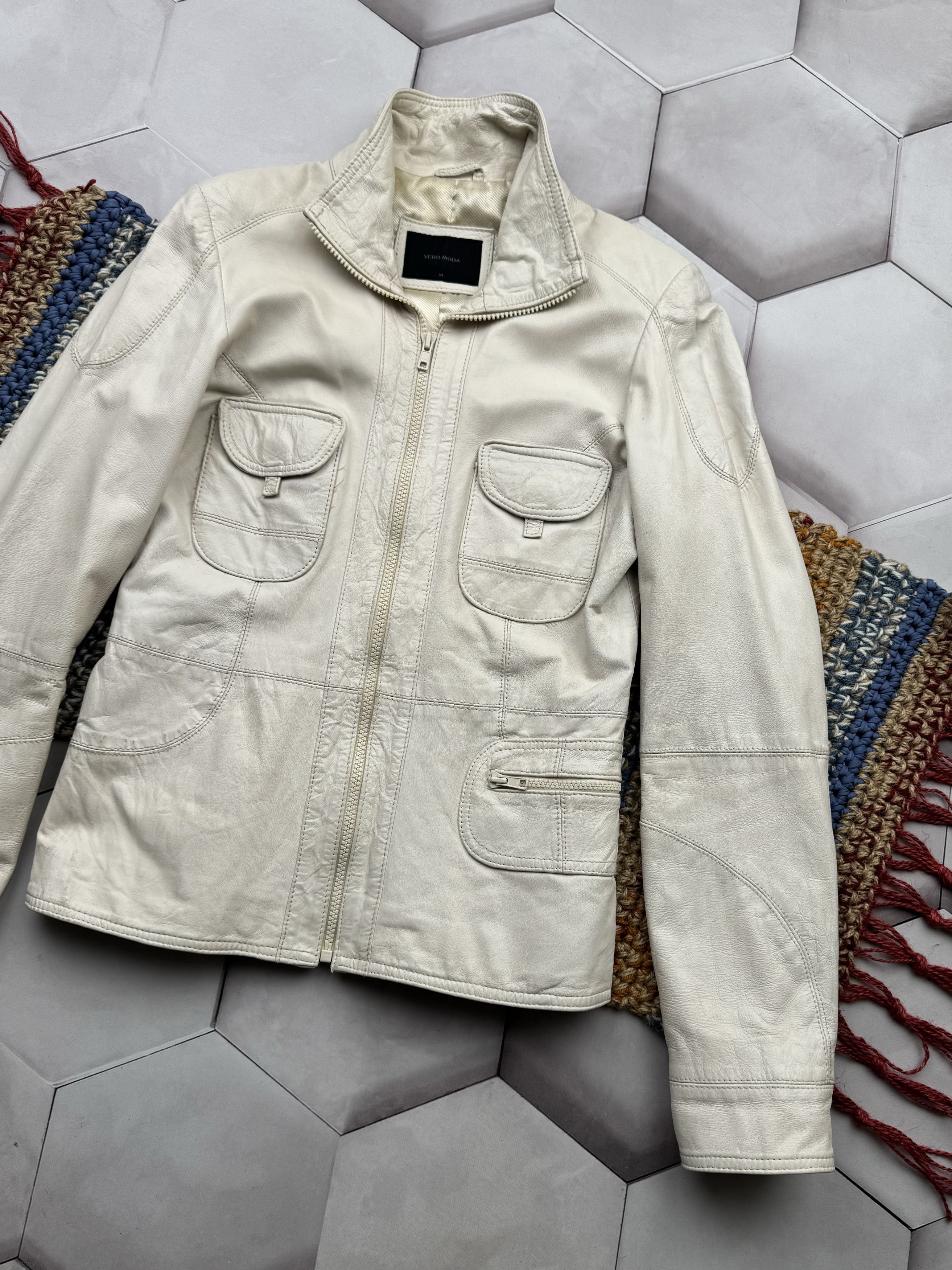 Japanese Brand Vintage Leather Jacket (E4) Size M / US 6-8 / IT 42-44 - 3 Thumbnail