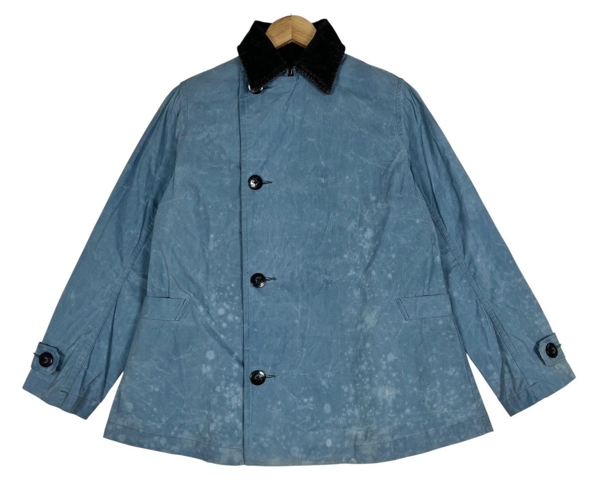 Kapital Kapital Indigo Dyed Work Jacket Waxed Cotton Patina Trench Size US S / EU 44-46 / 1 - 1 Thumbnail