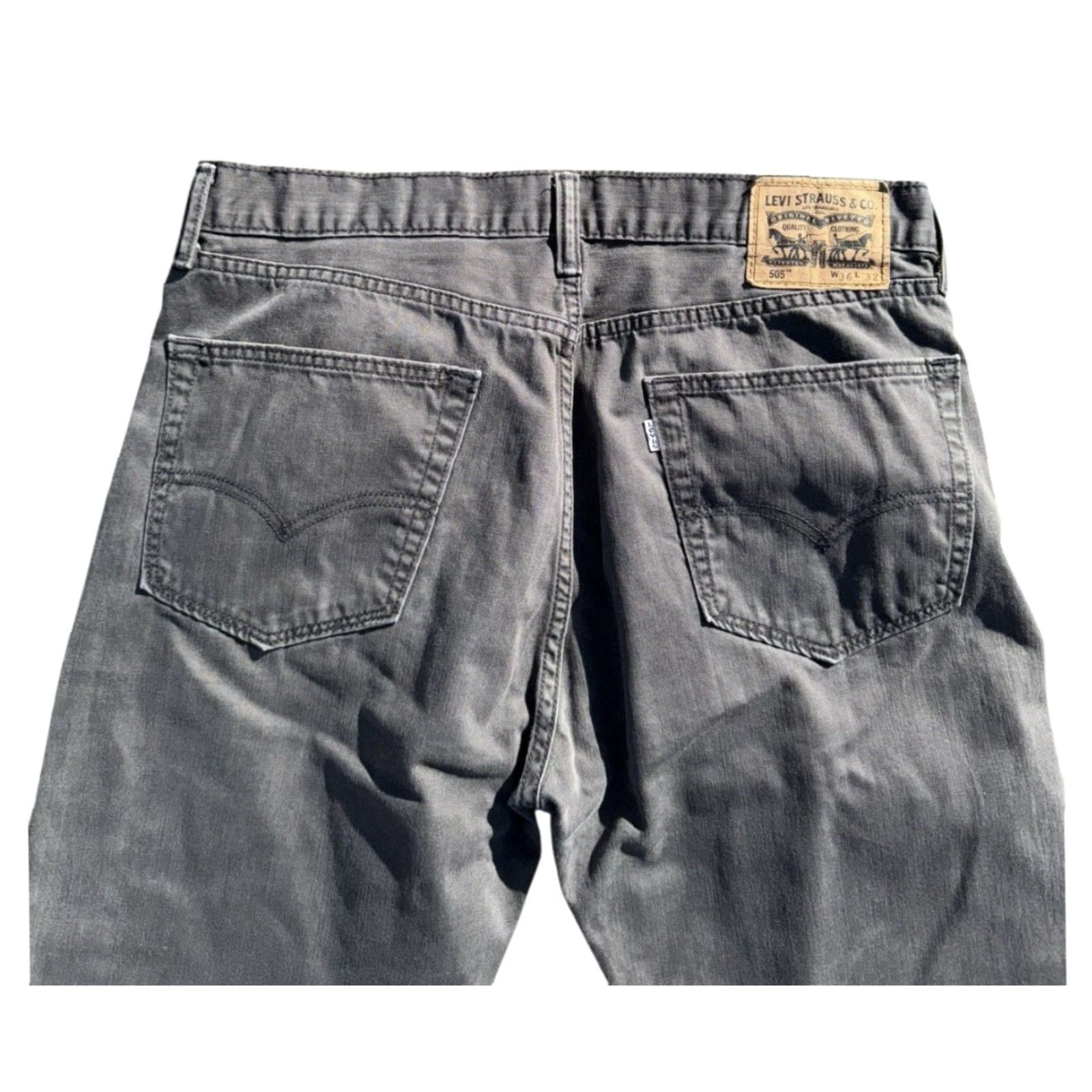 Levi's VINTAGE Levi's 505 Jeans Gray Size 36x32 Regular Straight Men Size US 36 / EU 52 - 6 Thumbnail