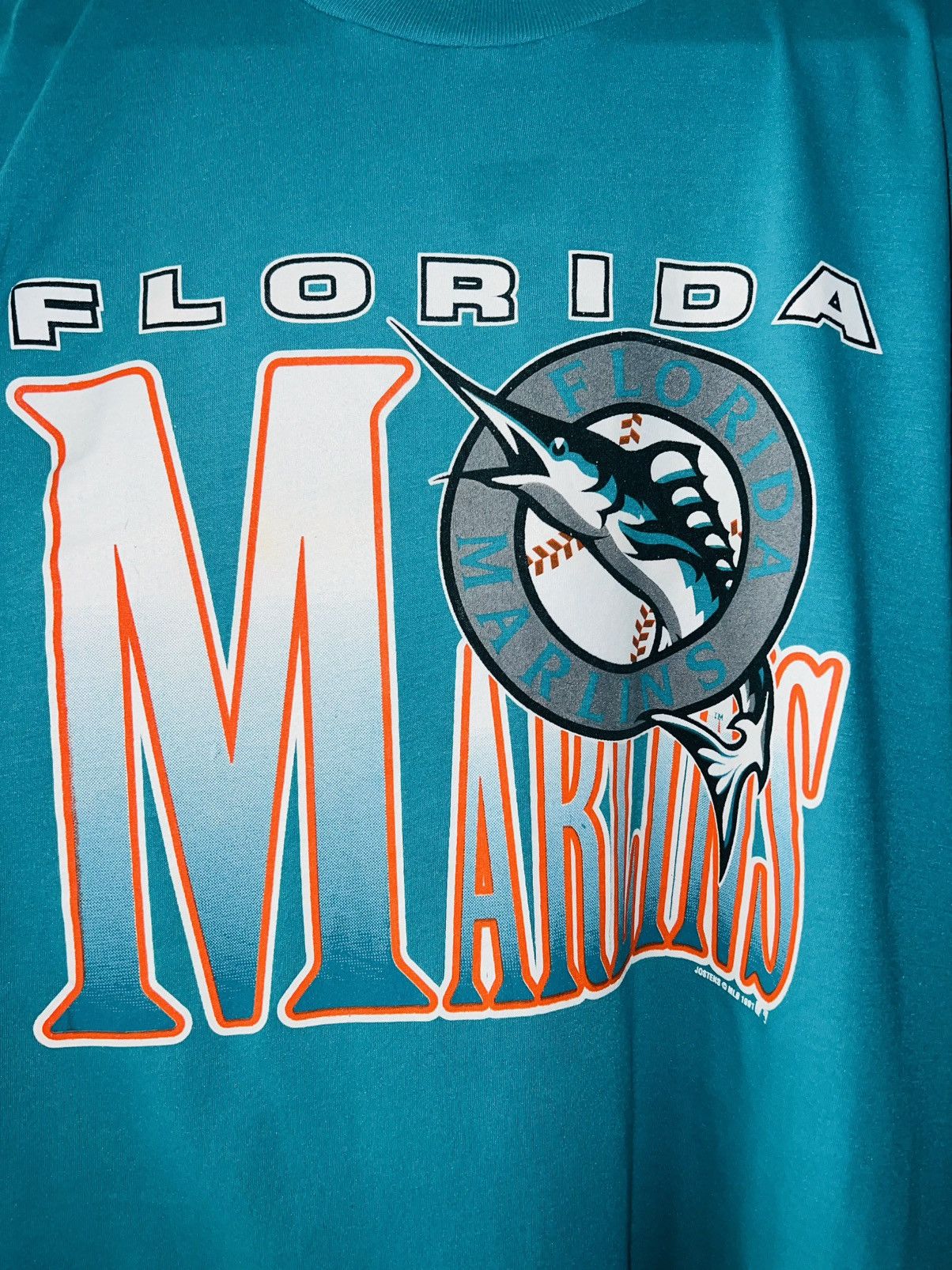 Other VTG 1991 Florida Marlins Single Stitch USA ‘Teal’ Tee XL Size US XL / EU 56 / 4 - 7 Thumbnail