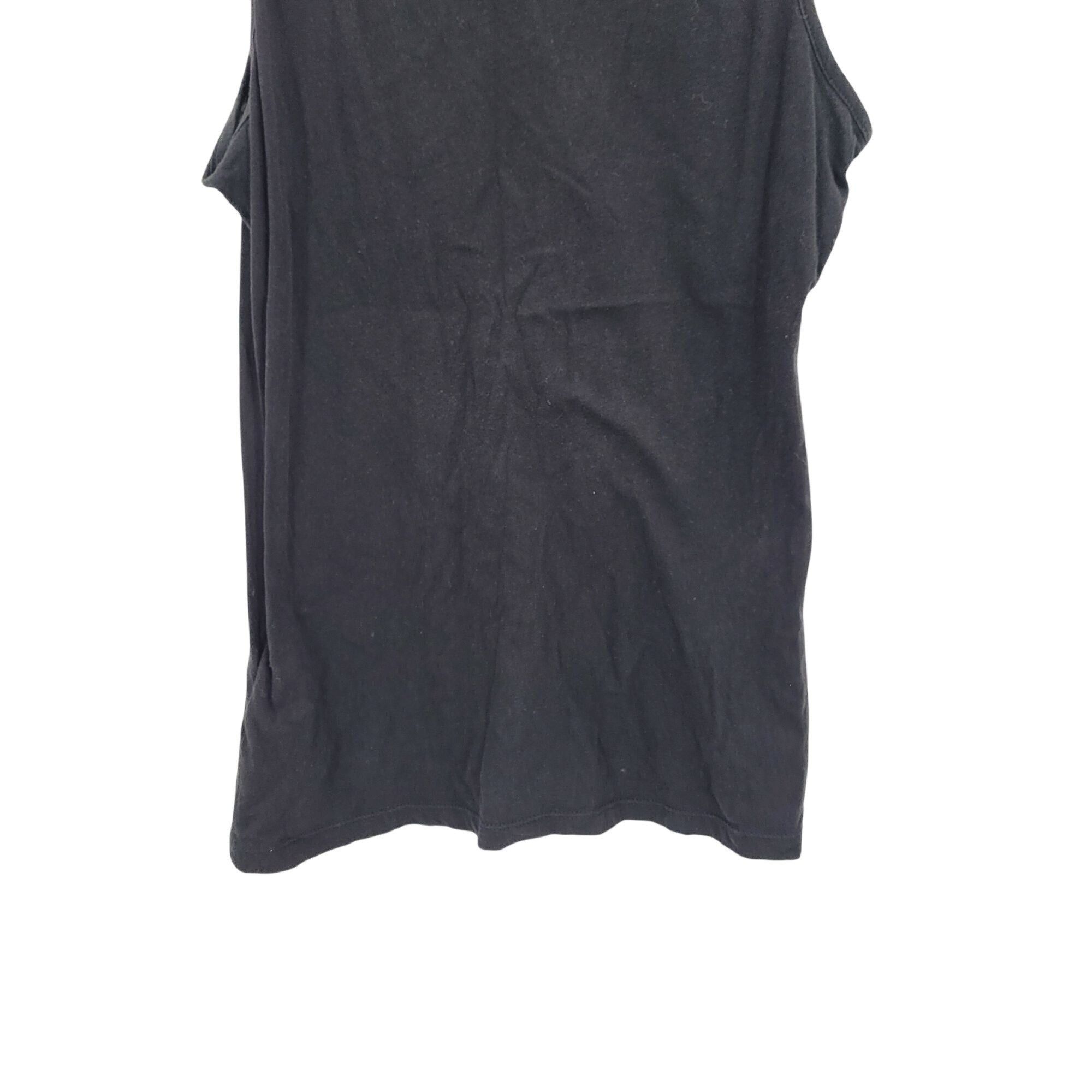 Guess Y2k Guess Black Sleeveless Tank Top Sz M Rhinestone Log Spel Size M / US 6-8 / IT 42-44 - 10 Thumbnail