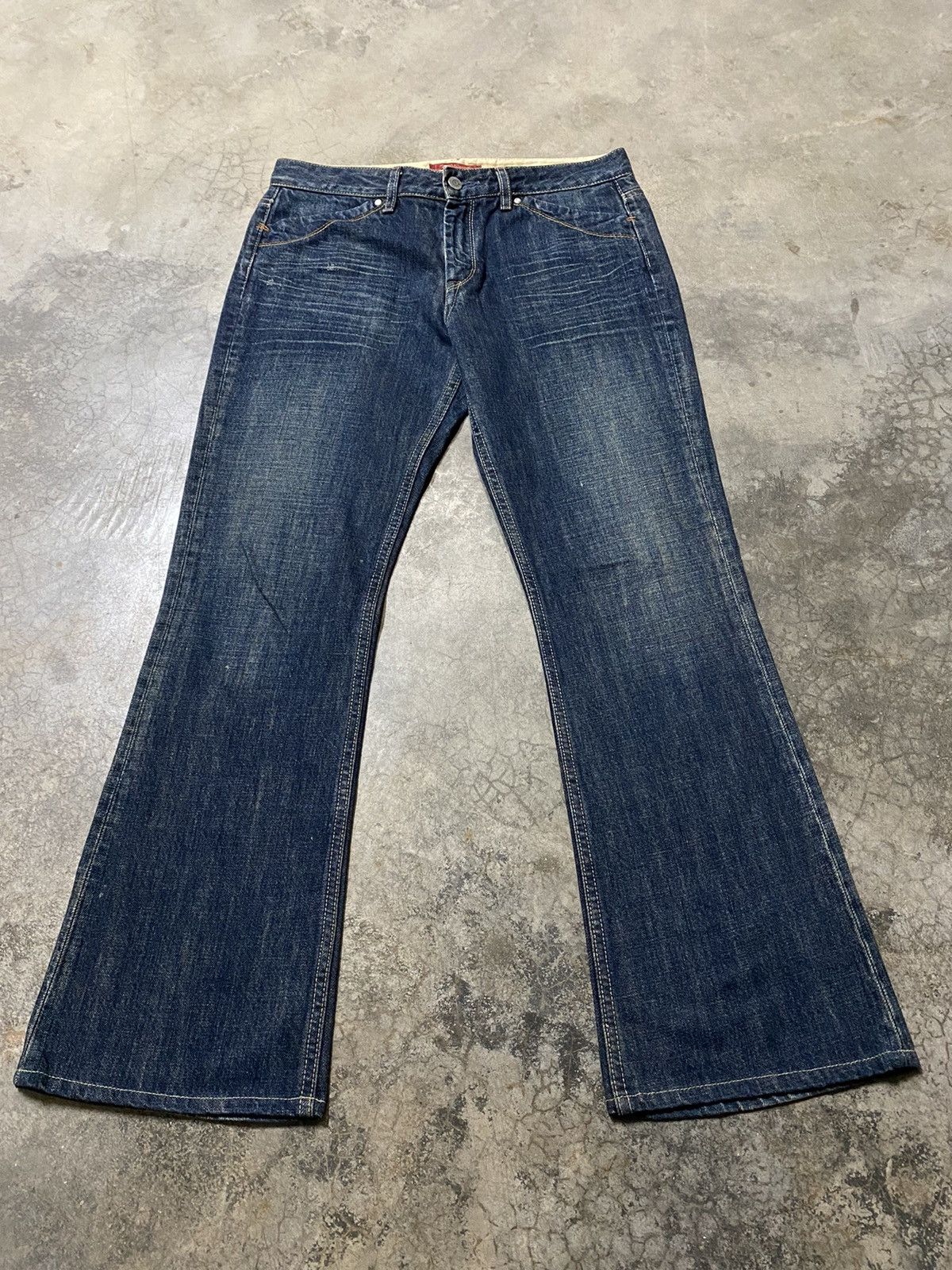 Hysteric Glamour × Japanese Brand Flare Jeans Japanese Rusty Sweet Camel Baggy Jeans Size US 31 - 7 Thumbnail
