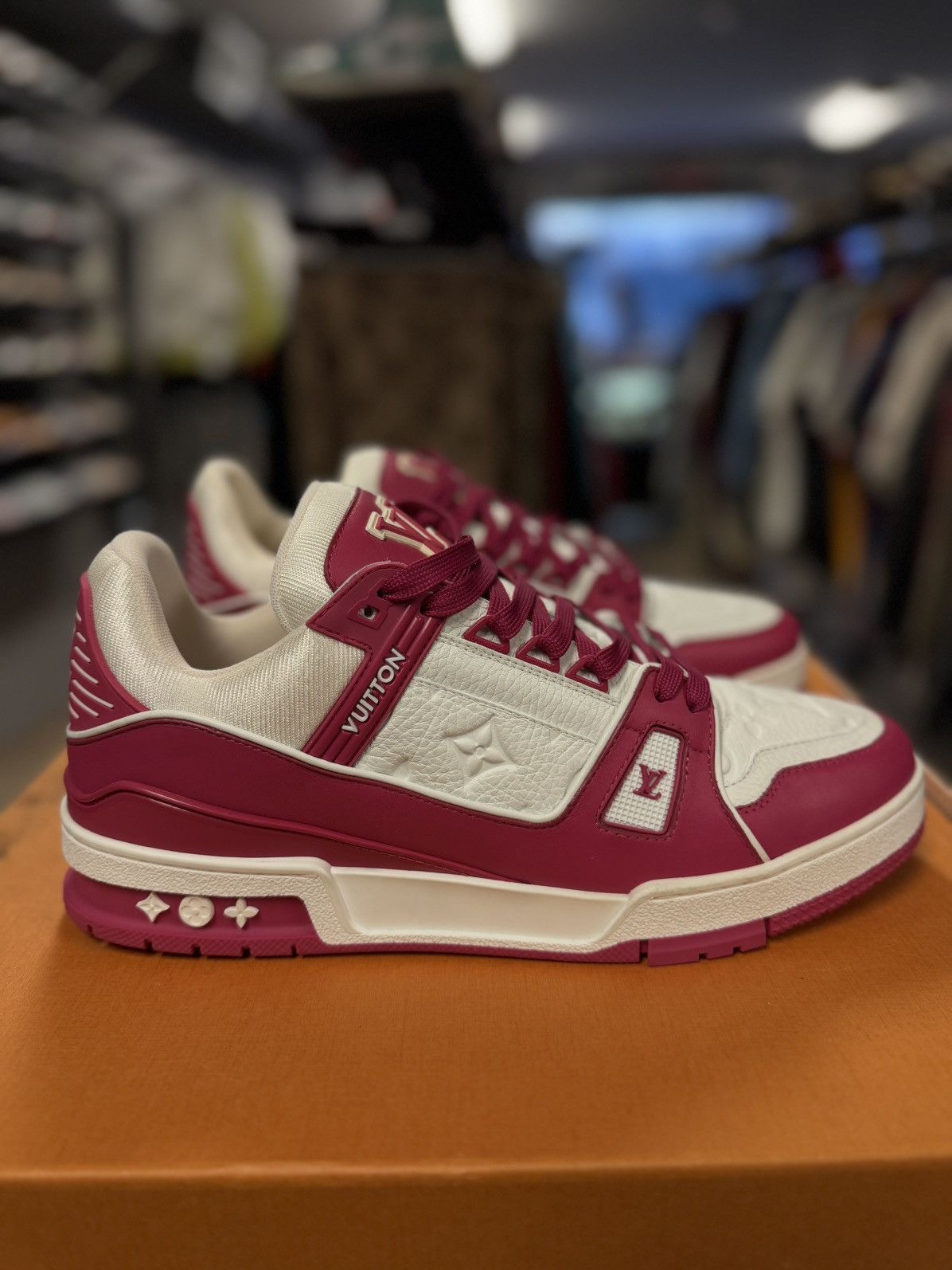 Louis Vuitton Louis Vuitton Low Top Pink Trainers Size 9LV/10US (NEW) Size US 10 / EU 43 - 1 Thumbnail