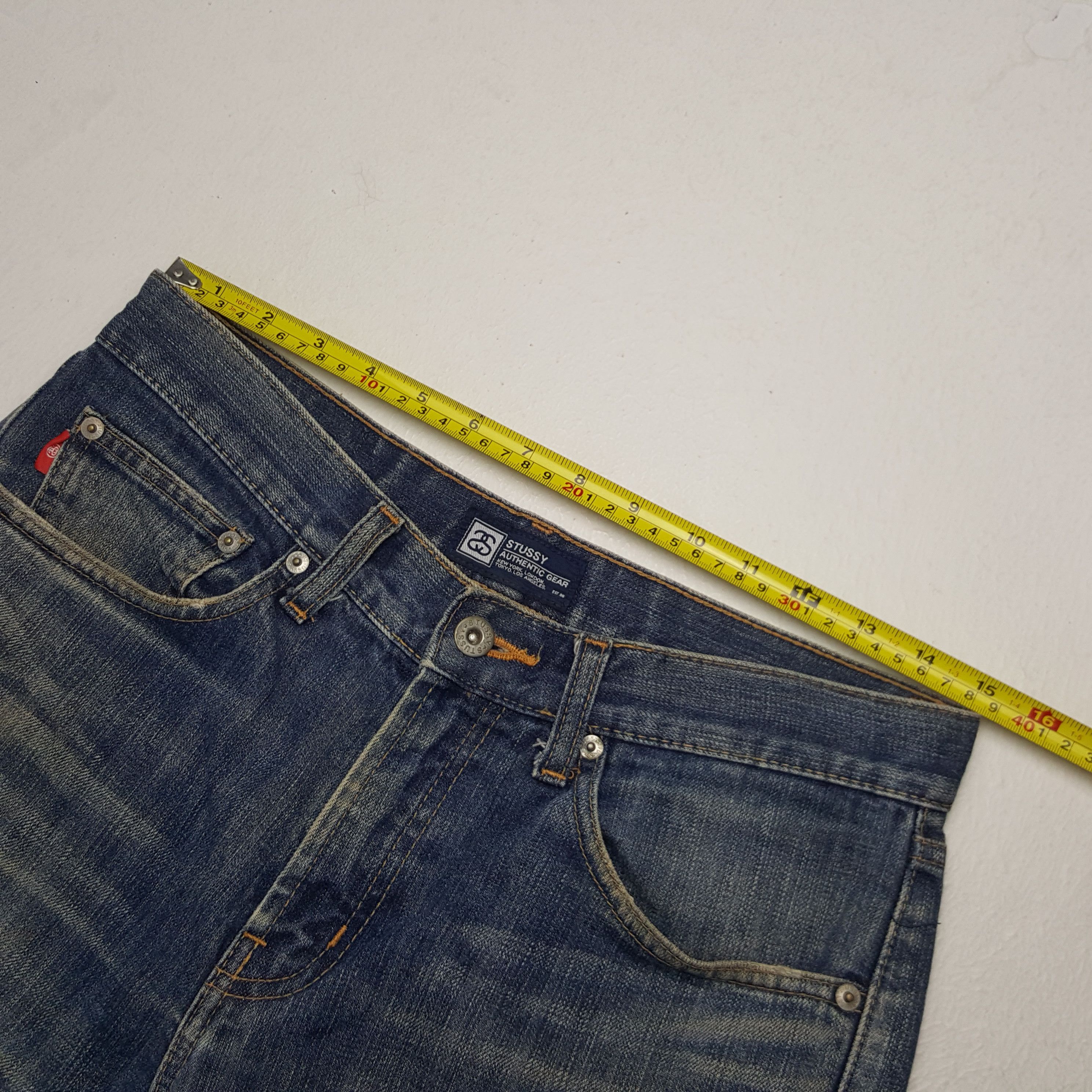 Stussy × Vintage Vintage Stussy Workwear Custom Art Denim Jeans Size US 30 / EU 46 - 7 Thumbnail