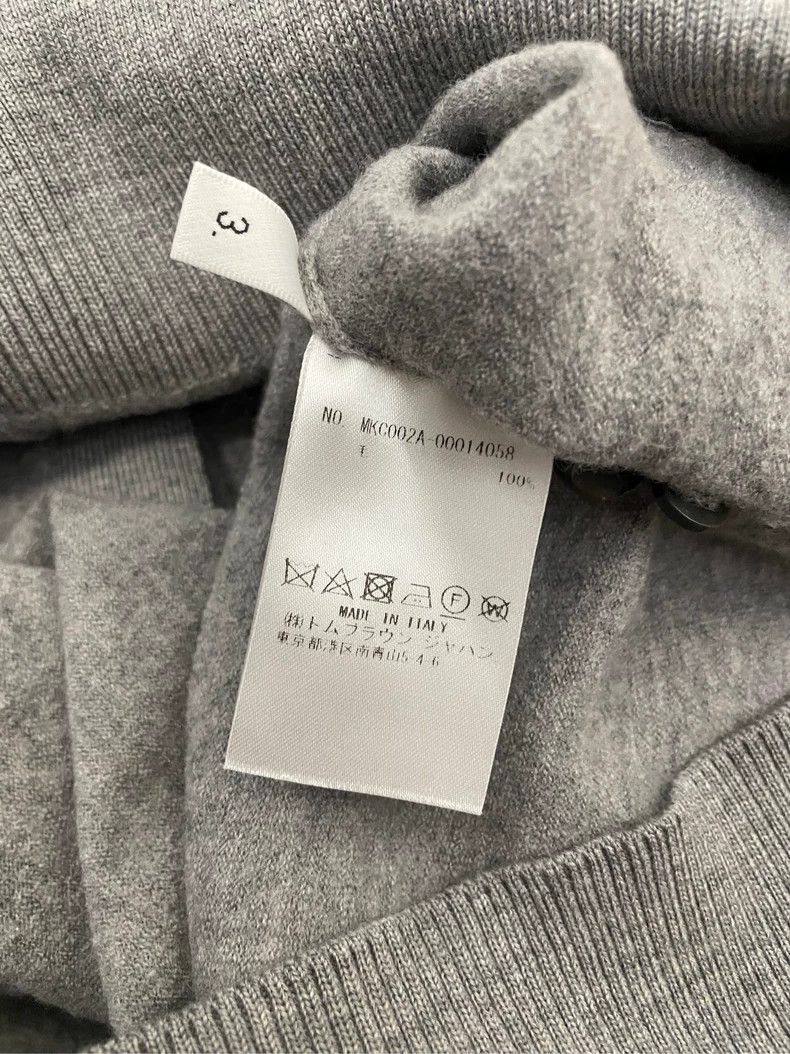 Thom Browne Thom Browne Gray four-striped wool cardigan jacket 2505-Nex Size US L / EU 52-54 / 3 - 6 Thumbnail