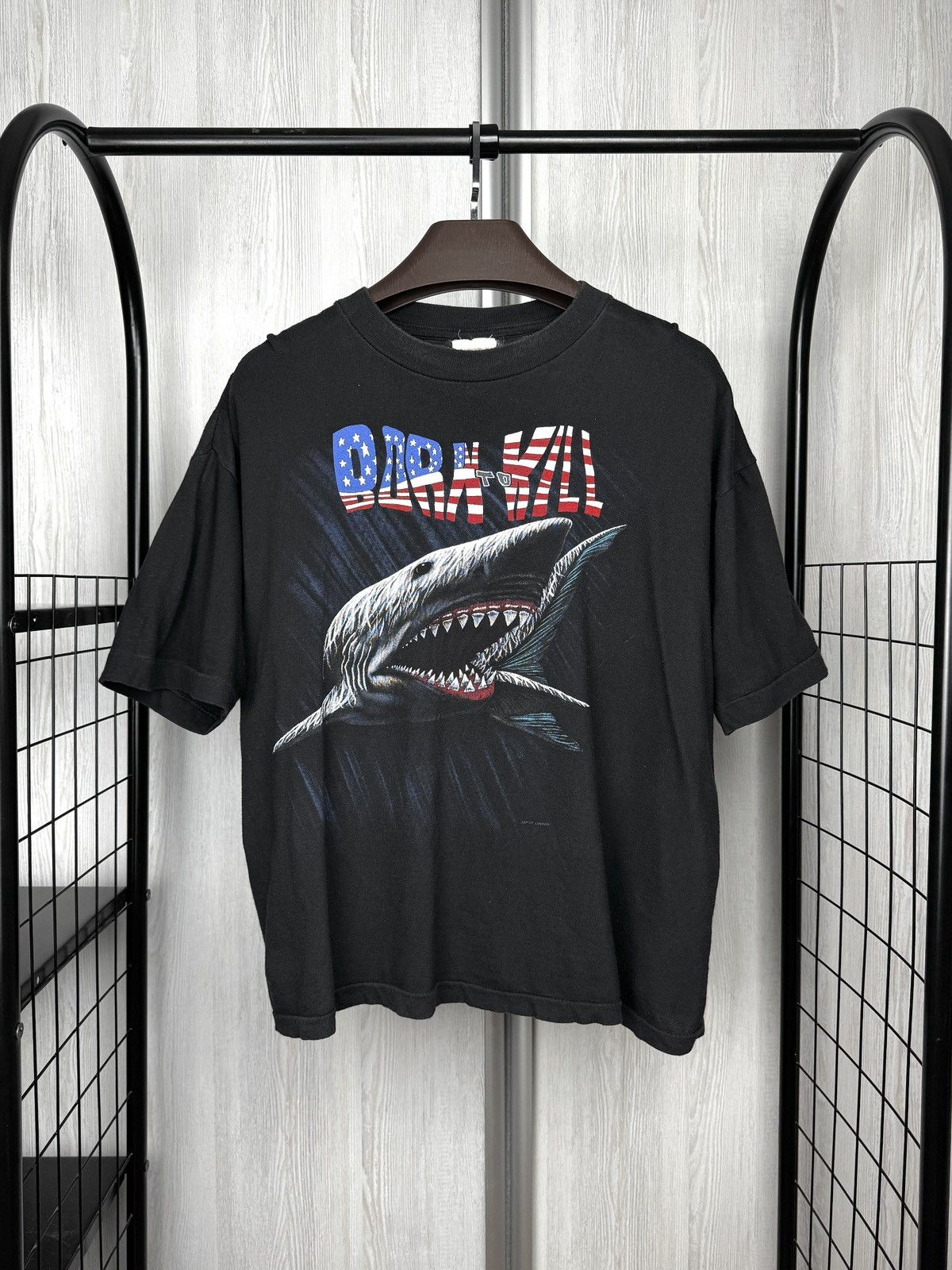 Vintage ‘Born To Kill’ Great White Shark Graphic T-Shirt 90s