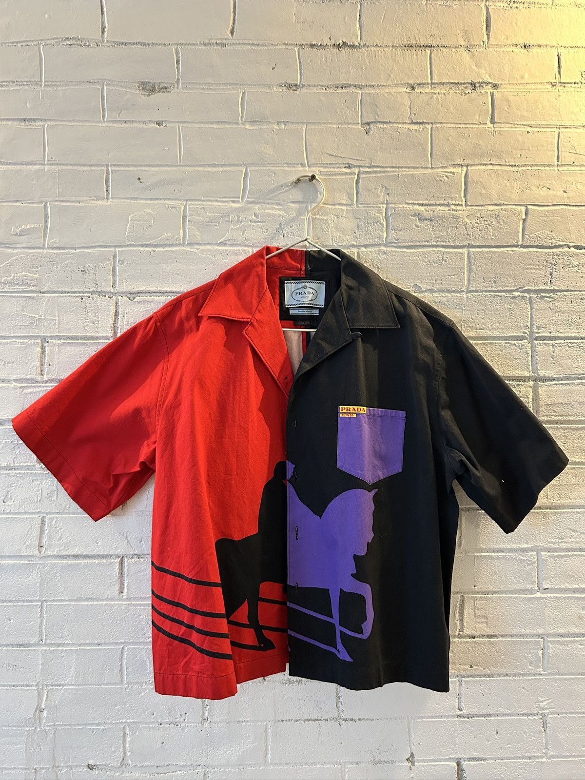 Prada Double Match Bowling Shirt F/W 2020 Size US L / EU 52-54 / 3 - 1 Thumbnail