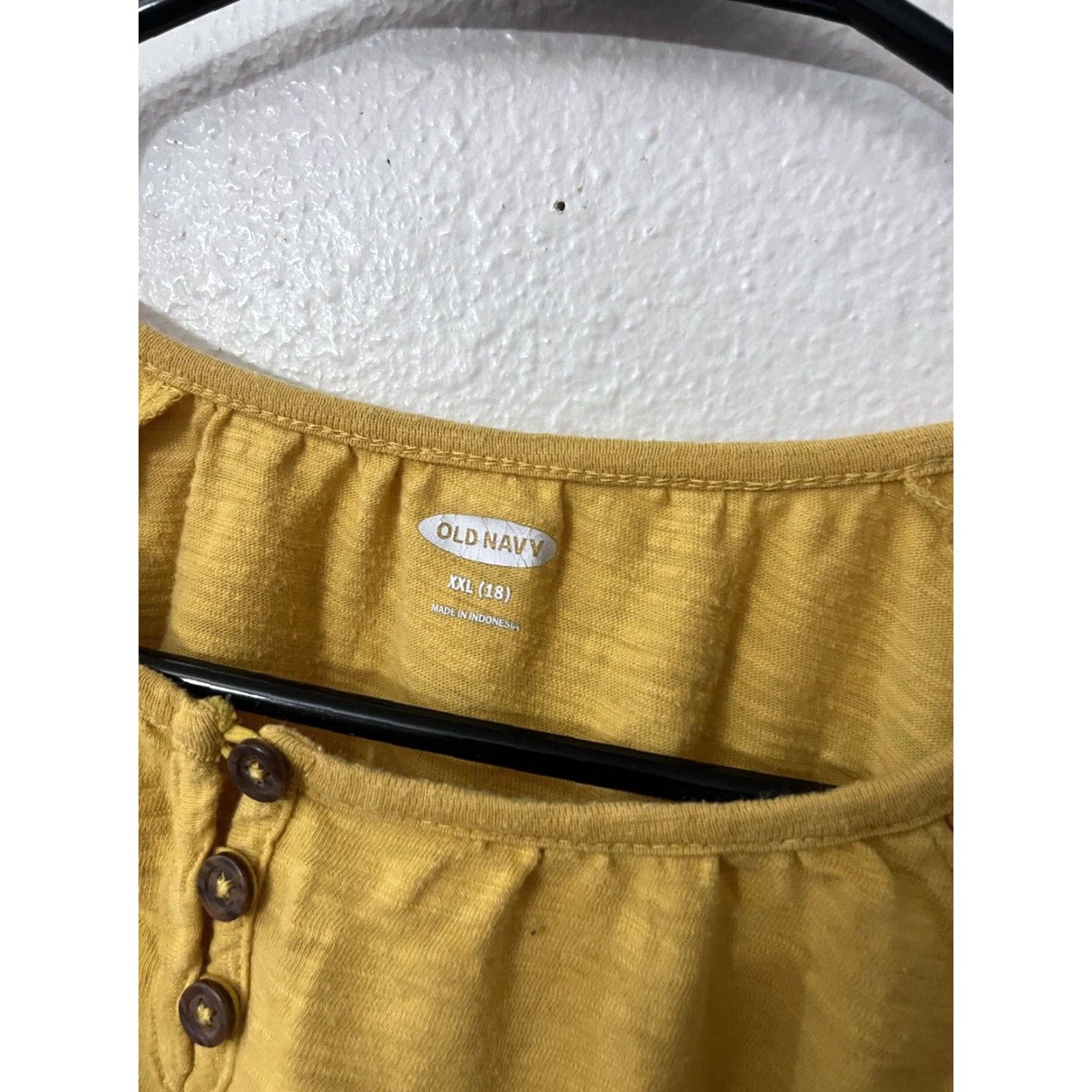 Old Navy VINTAGE Old Navy Long Sleeve Blouse Women's XXL Yellow Shirt Casual 2000s Size XXL / US 16-18 / IT 52-54 - 2 Thumbnail