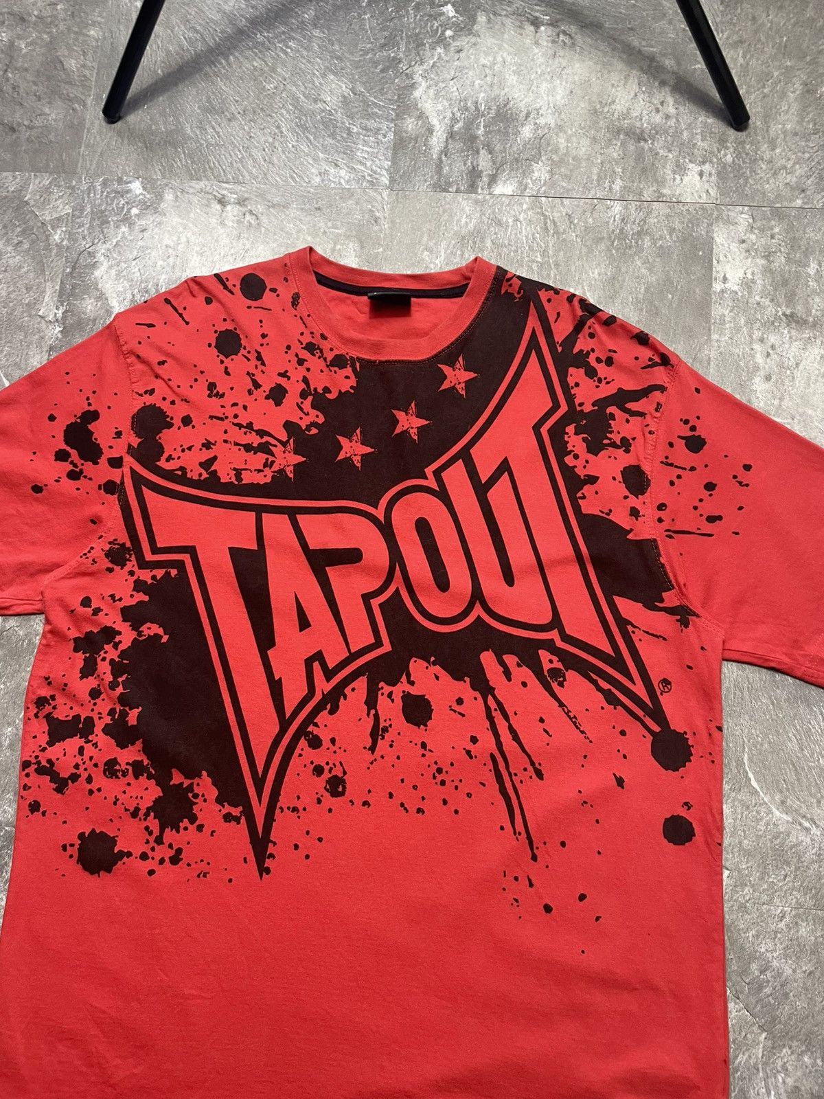 Tapout Vintage Tapout Big Logo AOP Boxy Afflliction Style t Shirt Size US XL / EU 56 / 4 - 2 Thumbnail