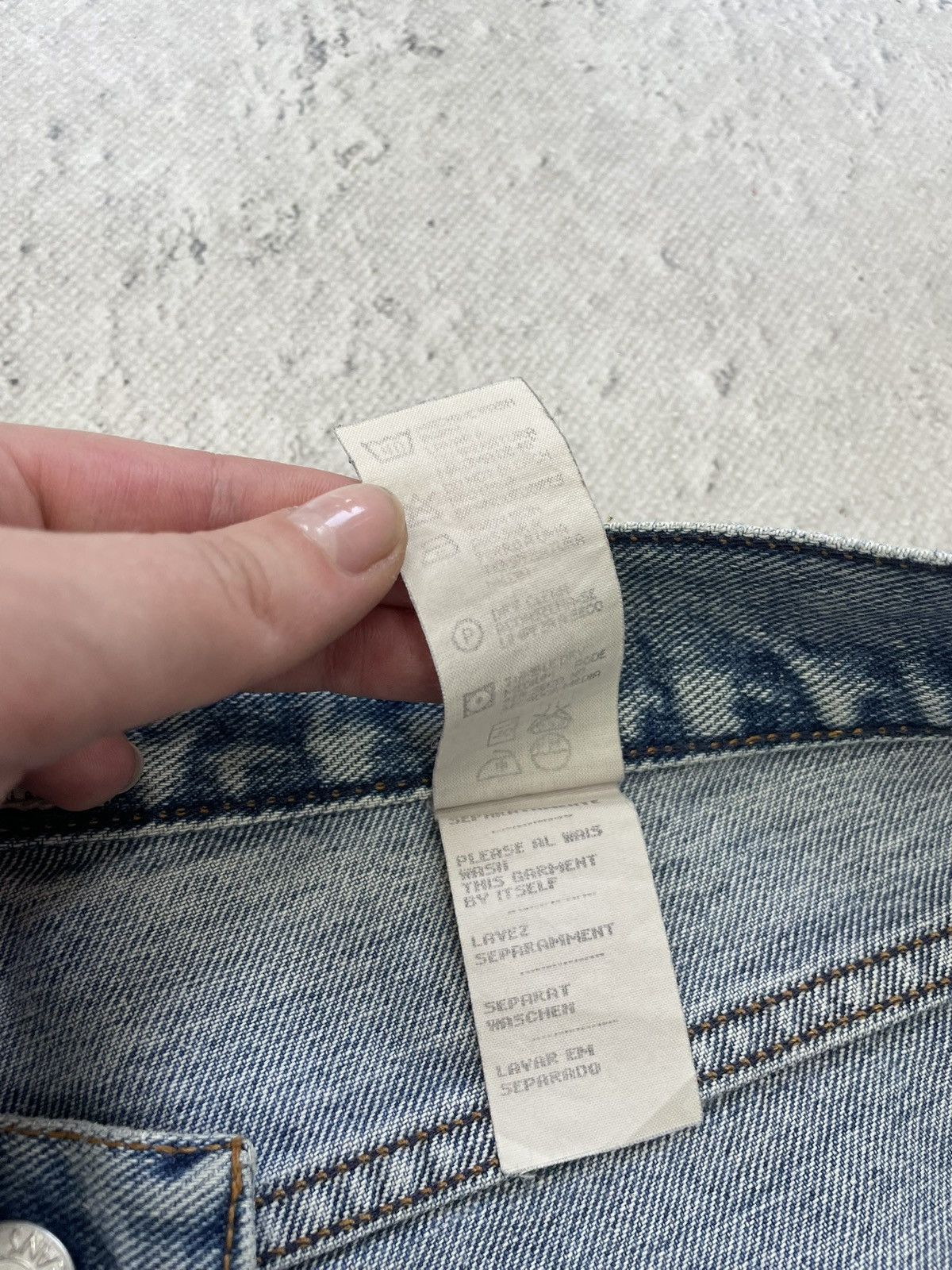 Armani Armani retro vintage baggy distressed jeans big logo Size US 34 / EU 50 - 7 Thumbnail