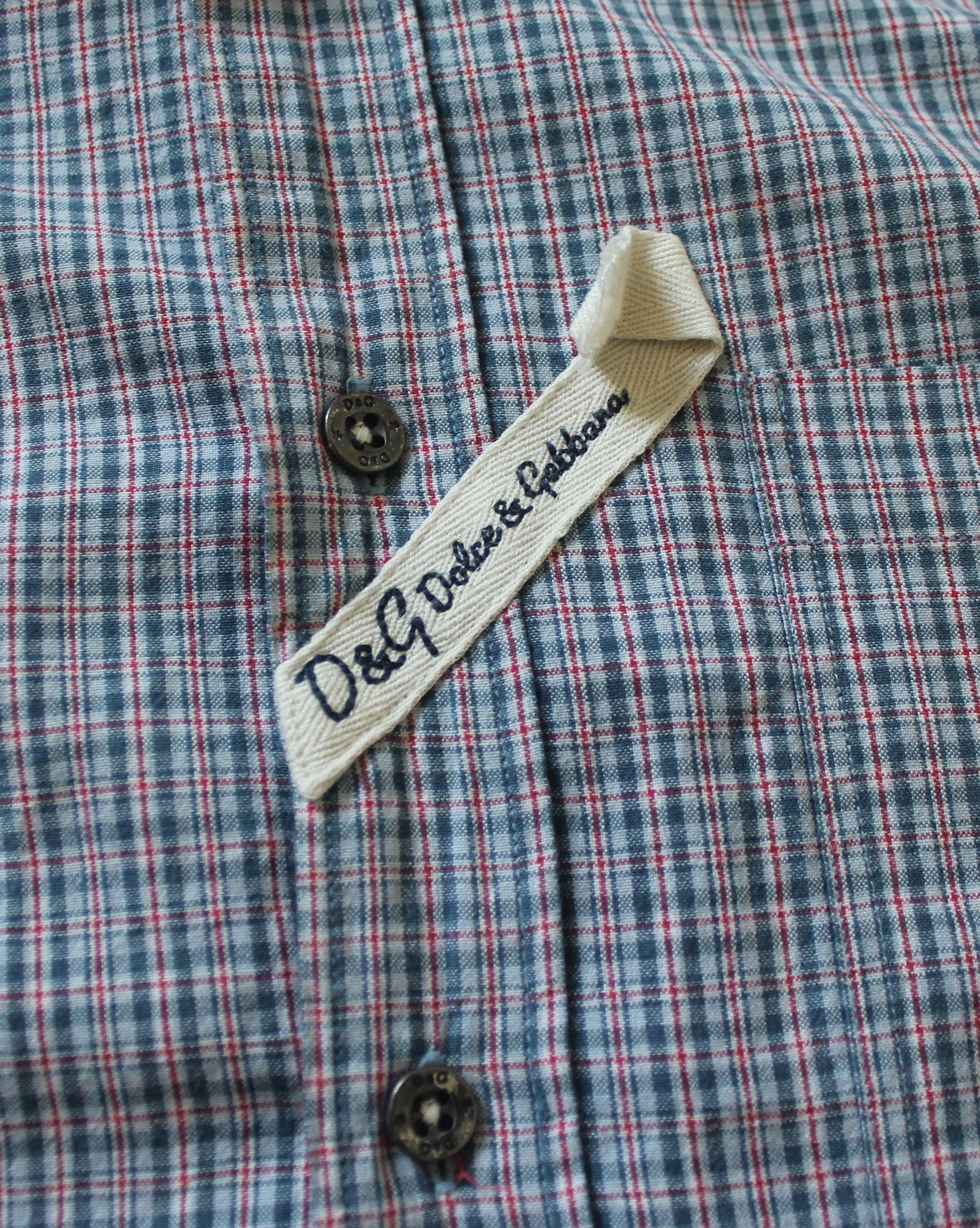 Dolce & Gabbana × Vintage Vintage Dolce & Gabbana Checked Shirt Size US L / EU 52-54 / 3 - 8 Thumbnail