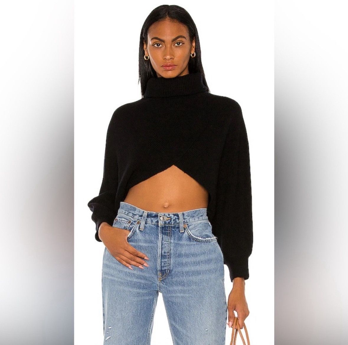 Alice + Olivia Alice and Olivia Noriko Cropped Turtleneck Sweater/XS Size XS / US 0-2 / IT 36-38 - 1 Thumbnail
