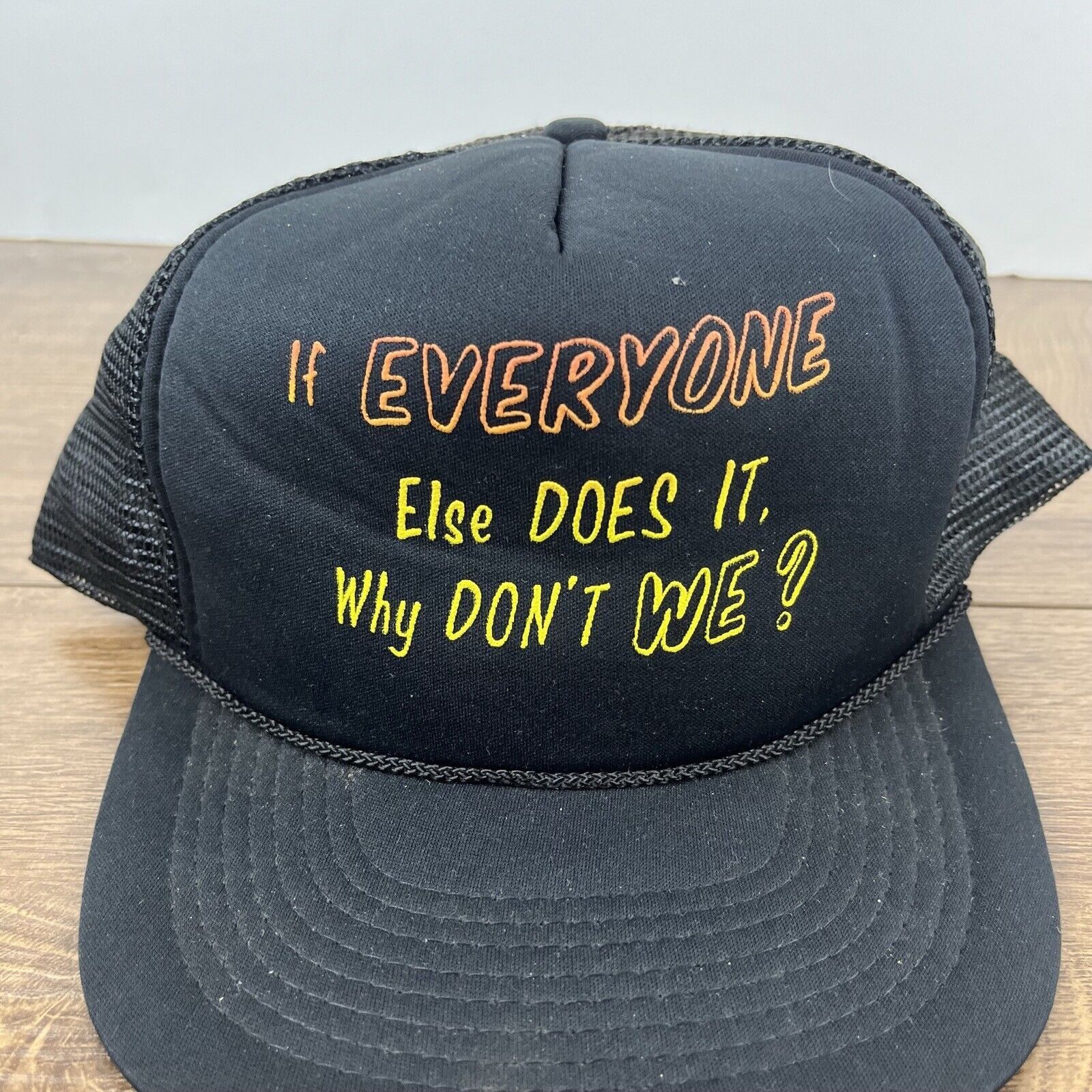 Other Why Don't We Hat Black Cap Hat Everyone Else Does Adjustable Size ONE SIZE - 7 Thumbnail