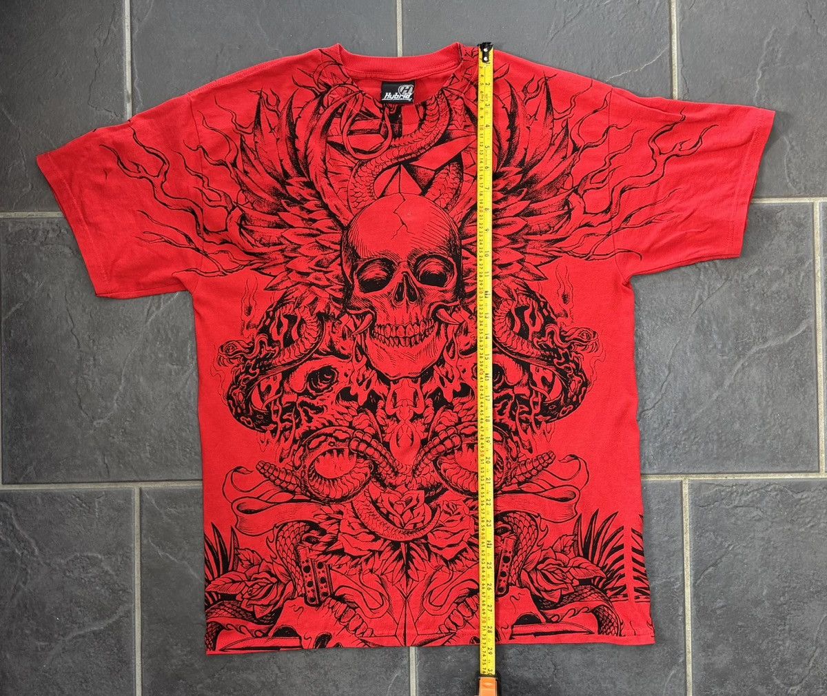 Other VTG Y2K 00s HYBRID TEES RED SKULL TSHIRT SIZE L RARE GRAIL Size US L / EU 52-54 / 3 - 5 Thumbnail