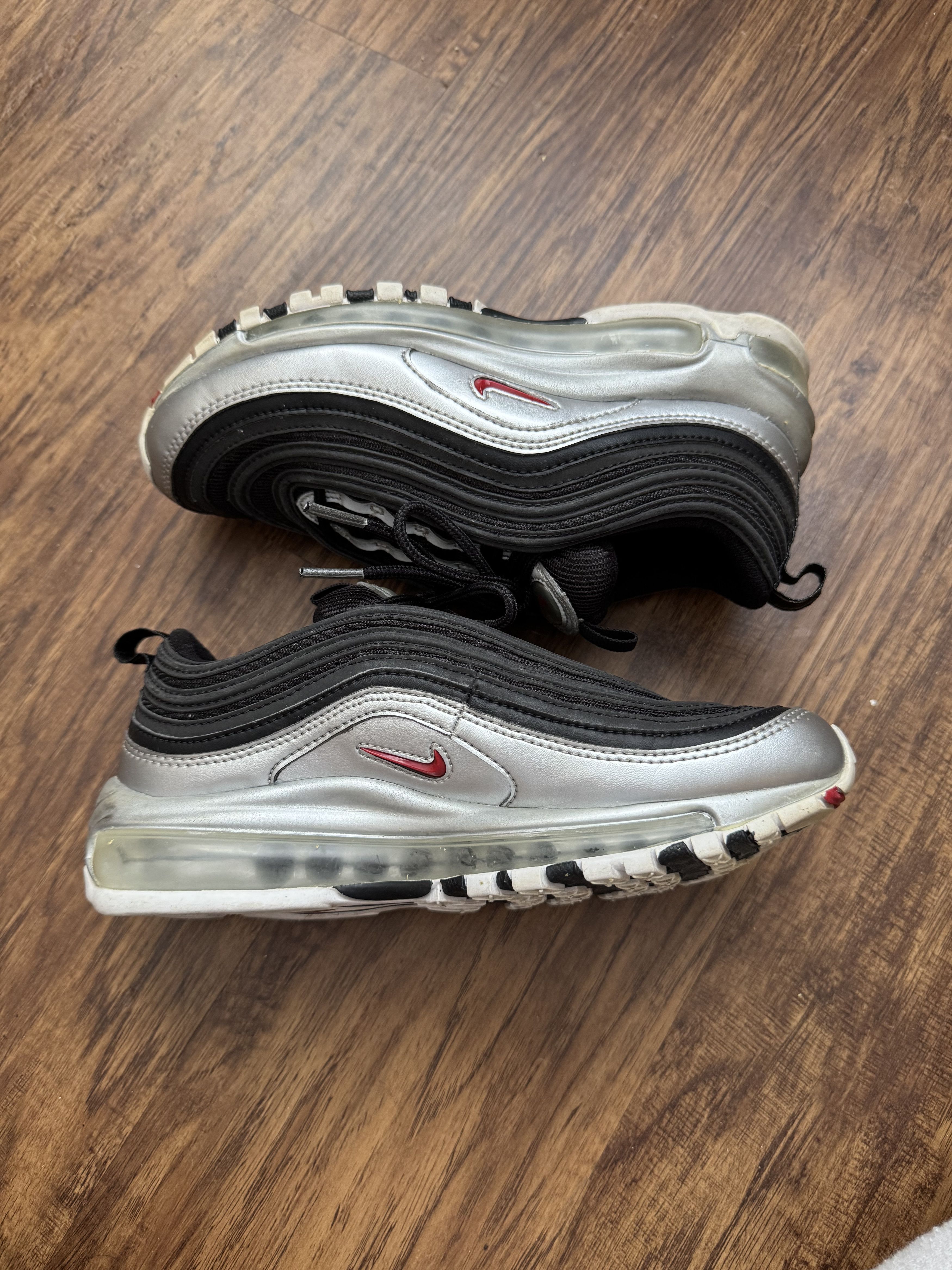 Nike Nike Air Max 97 QS Black/Silver/Red Size US 5 / EU 37 - 4 Thumbnail