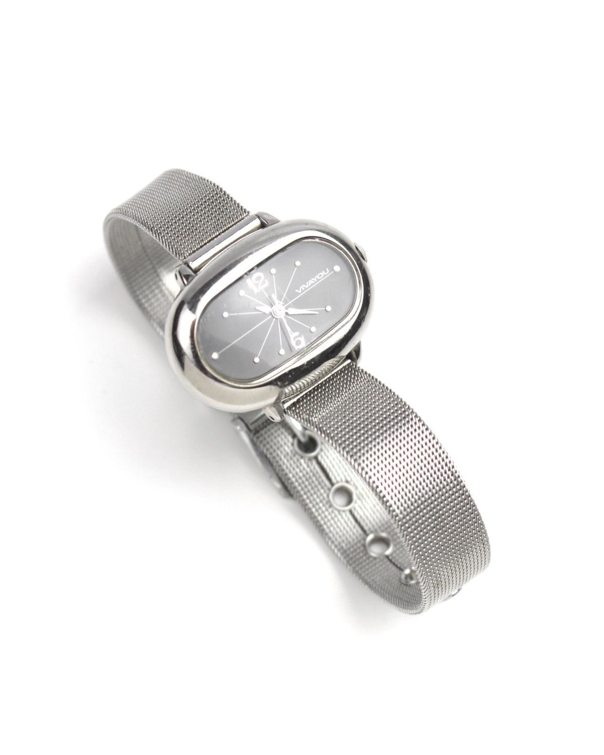 Hysteric Glamour 1990S ORIENT VIVAYOU BLACK OVAL SPACE AGE MESH STRAP WATCH Size ONE SIZE - 4 Thumbnail