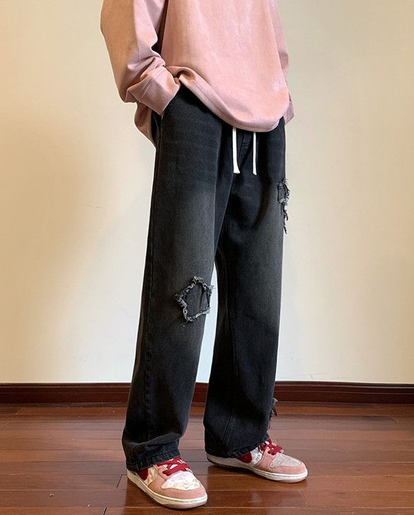 Japanese Brand Men's loose straight leg casual high street jeans Size US 32 / EU 48 - 2 Thumbnail