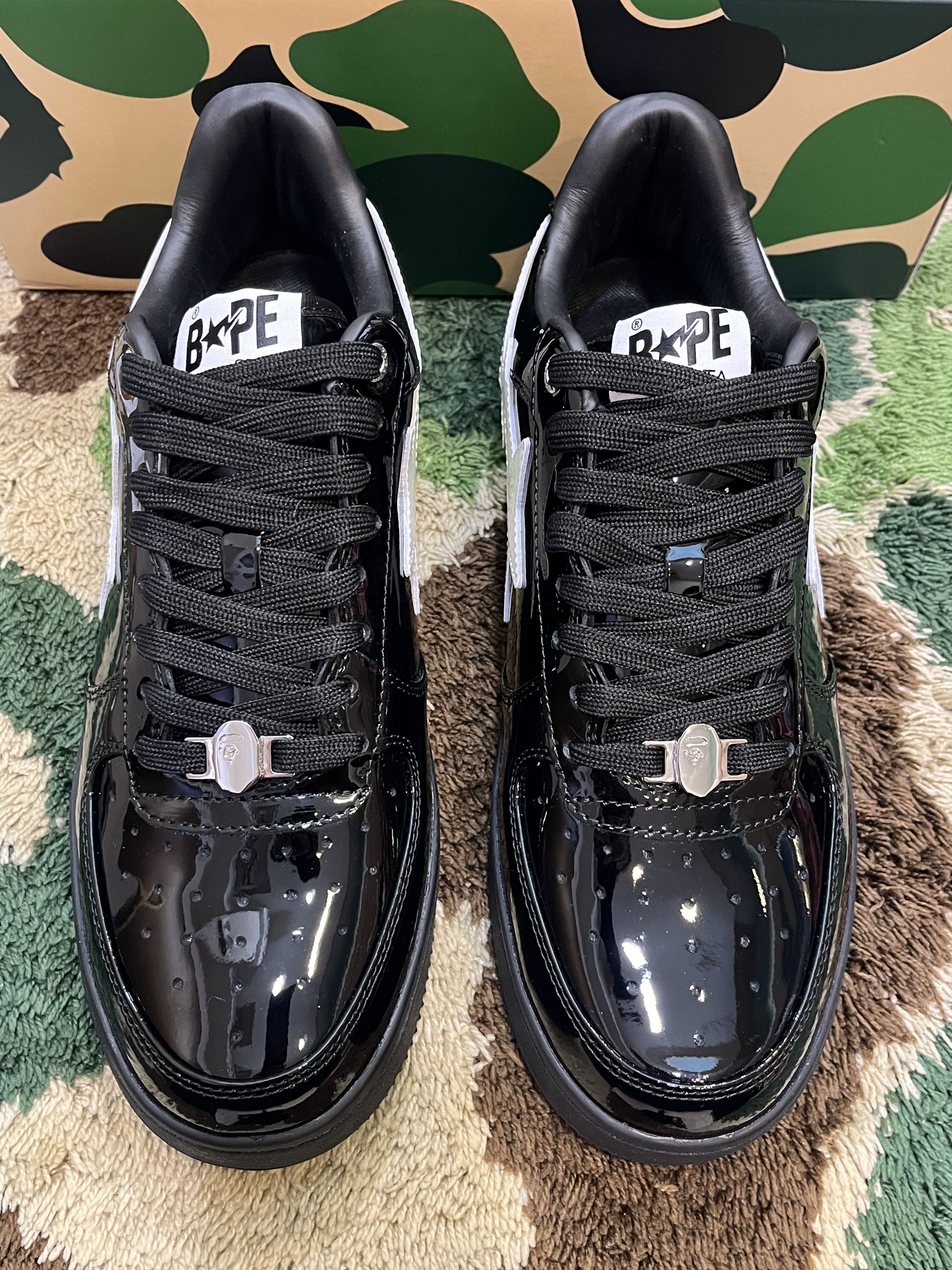 Bape BAPE PATENT LEATHER BAPE STA BLACK Size US 11 / EU 44 - 2 Thumbnail