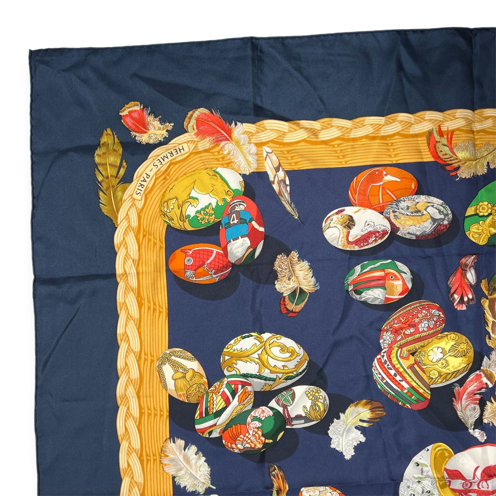 Hermes Hermes Couvee d'Hermes Silk Scarf 90cm Vintage France Size ONE SIZE - 11 Thumbnail