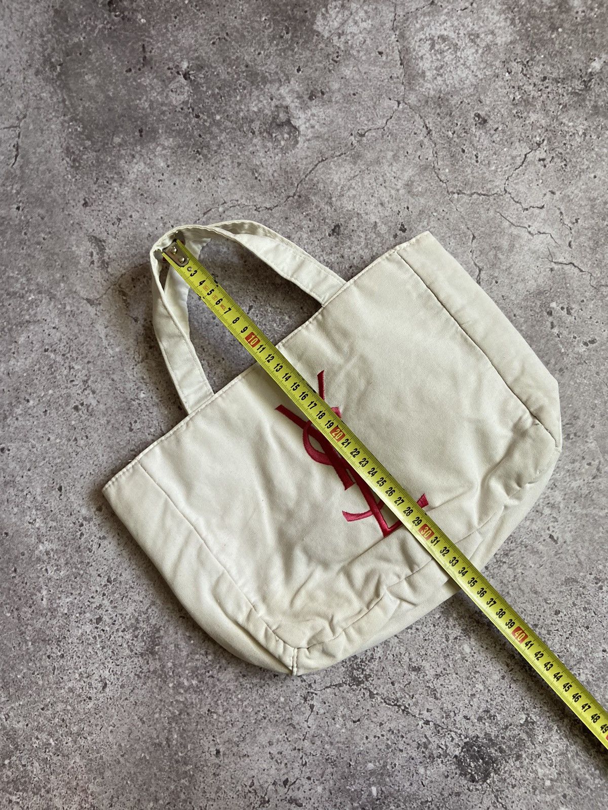 Vintage Yves Saint Laurent Tote Vintage Shopper Bag Big Logo Size ONE SIZE - 7 Thumbnail