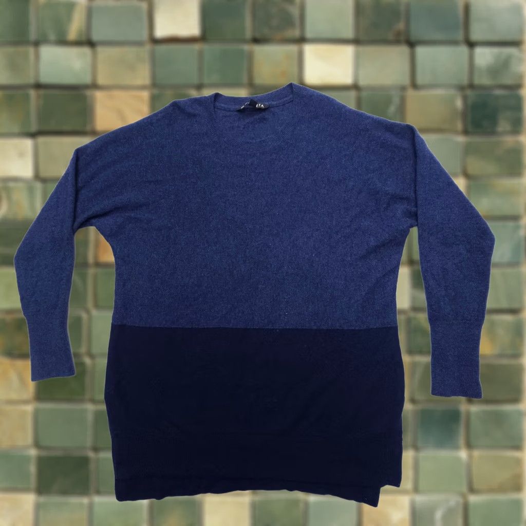 Athleta Athleta Pullover Sweater Size S Blue Wool Cashmere Knit Round Neck Women Relaxed Vintage: No Size S / US 4 / IT 40 - 1 Thumbnail