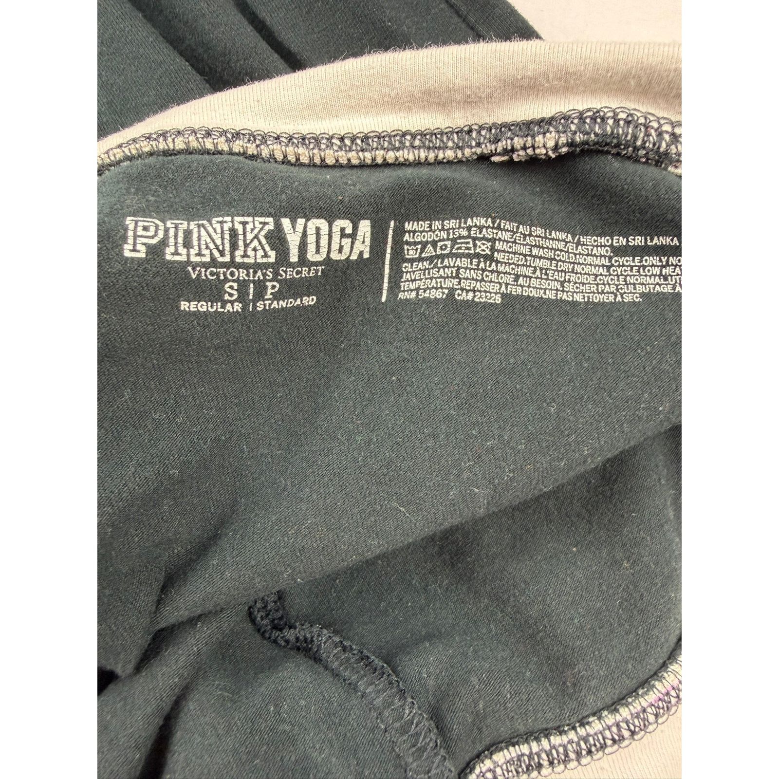 Pink Y2K Victoria's Secret PINK Yoga Pants Small Black Fold-Over Size 26" / US 2 / IT 38 - 4 Thumbnail