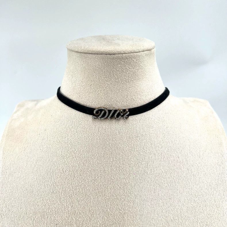 Dior Dior Black Velvet Choker Necklace-2505 Size ONE SIZE - 2 Thumbnail