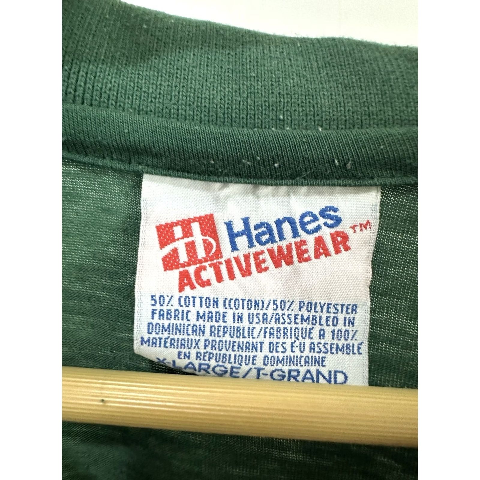 Hanes VTG Hanes XL Green Pocket Work Polo Shirt Men 90s Worn FP Dadcore Gradient Sun Faded Thin Burnout Short Sleeve Shirt Size US XL / EU 56 / 4 - 3 Thumbnail