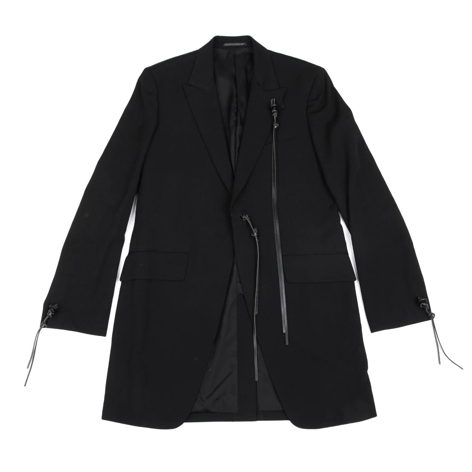Yohji Yamamoto Yohji Yamamoto Wool Gabardine Long Jacket Size US L / EU 52-54 / 3 - 1 Thumbnail