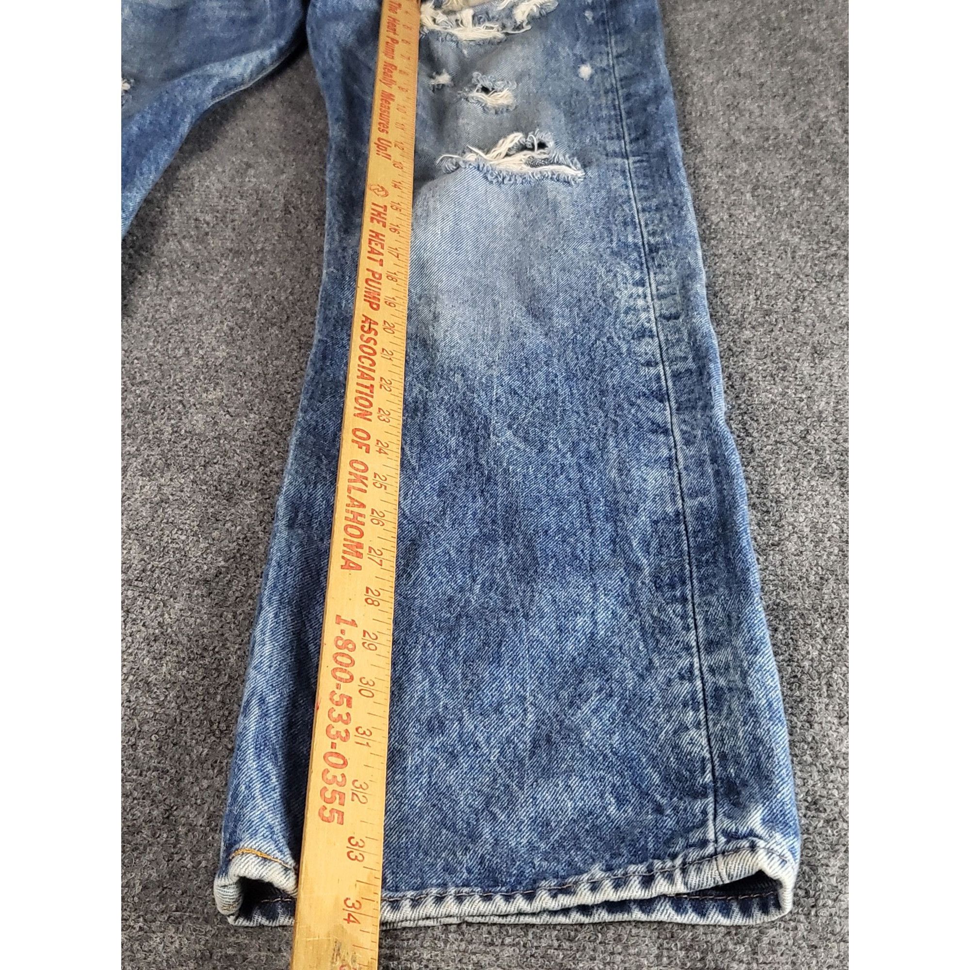 Levi's Levi's Men 501 Buttonfly Jeans Sz 34X34 Straight WPL 423 Rip Size US 34 / EU 50 - 3 Thumbnail