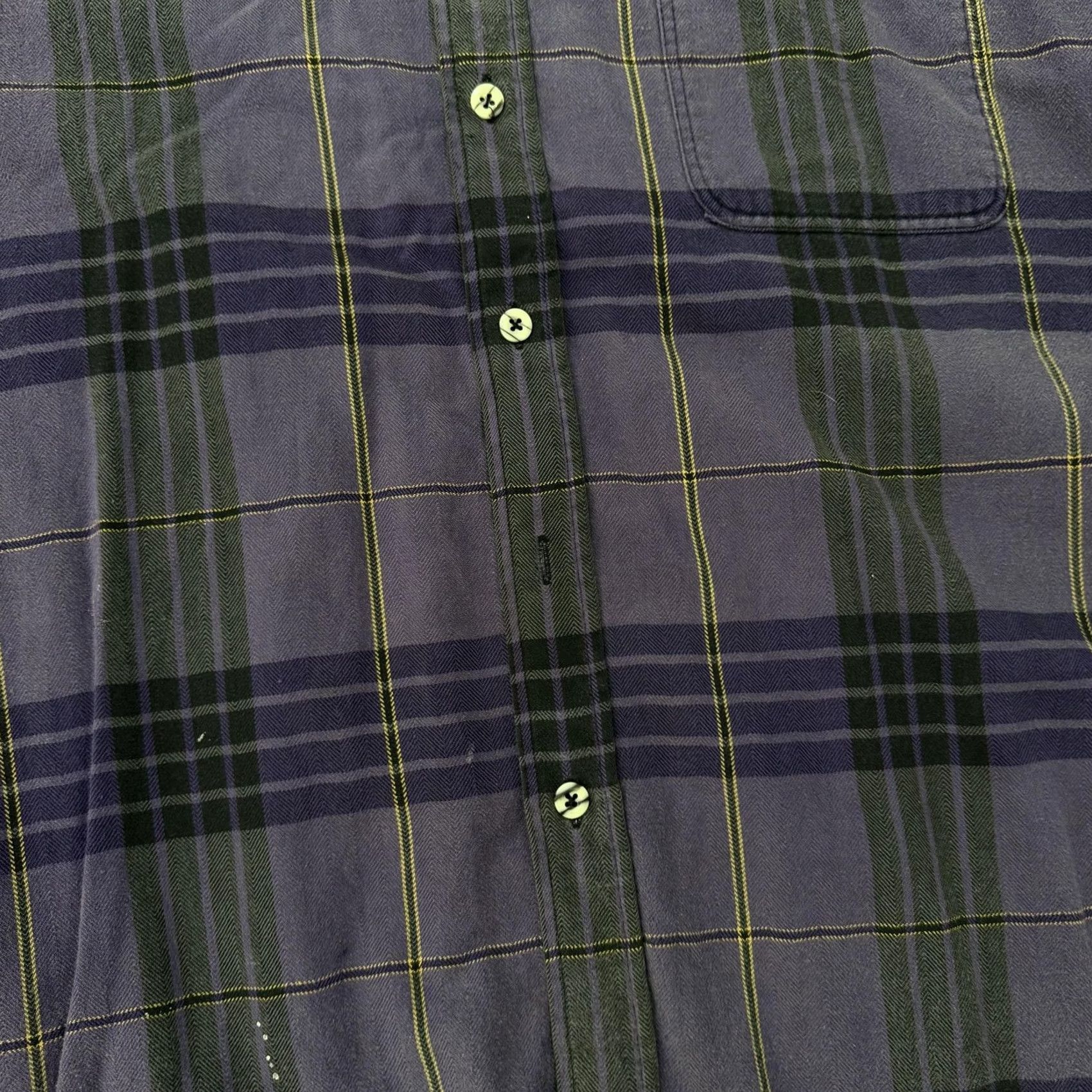 Vintage VINTAGE OshKosh B'gosh Shirt Mens 2XLT Purple Plaid Flannel Button Up Size US XXL / EU 58 / 5 - 7 Thumbnail