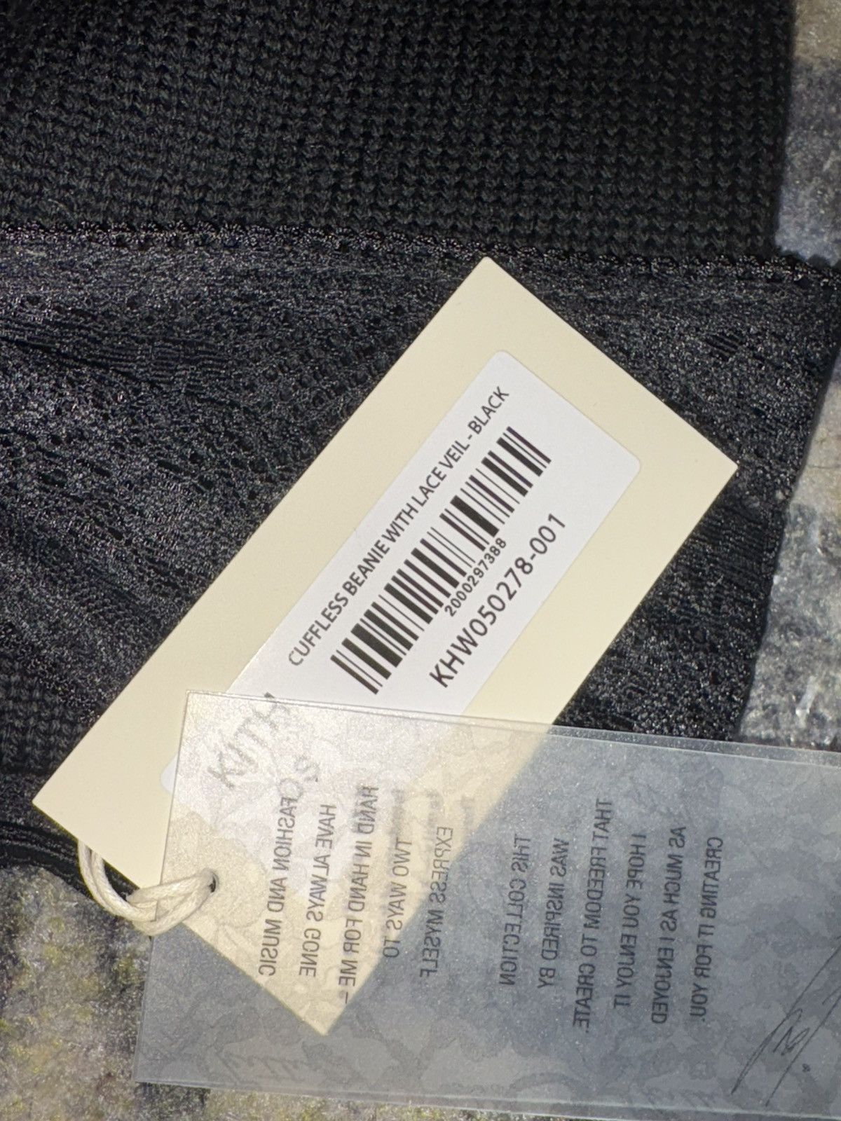 Kith Lisa for Kith Cuffless Beanie with Lace Veil Size ONE SIZE - 5 Thumbnail