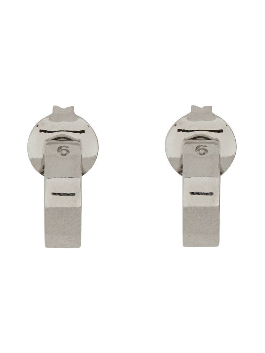 MM6 MM6 LOGO EARRINGS - SILVER Size ONE SIZE - 1 Thumbnail