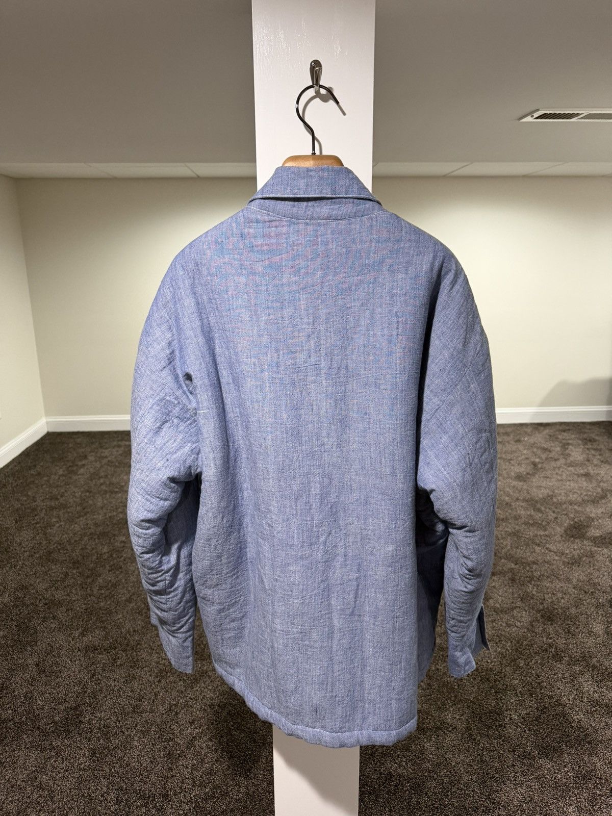 Greg Lauren Greg Lauren SS25 Blue Chambray Sherpa Lined Jacket Size US XL / EU 56 / 4 - 3 Thumbnail