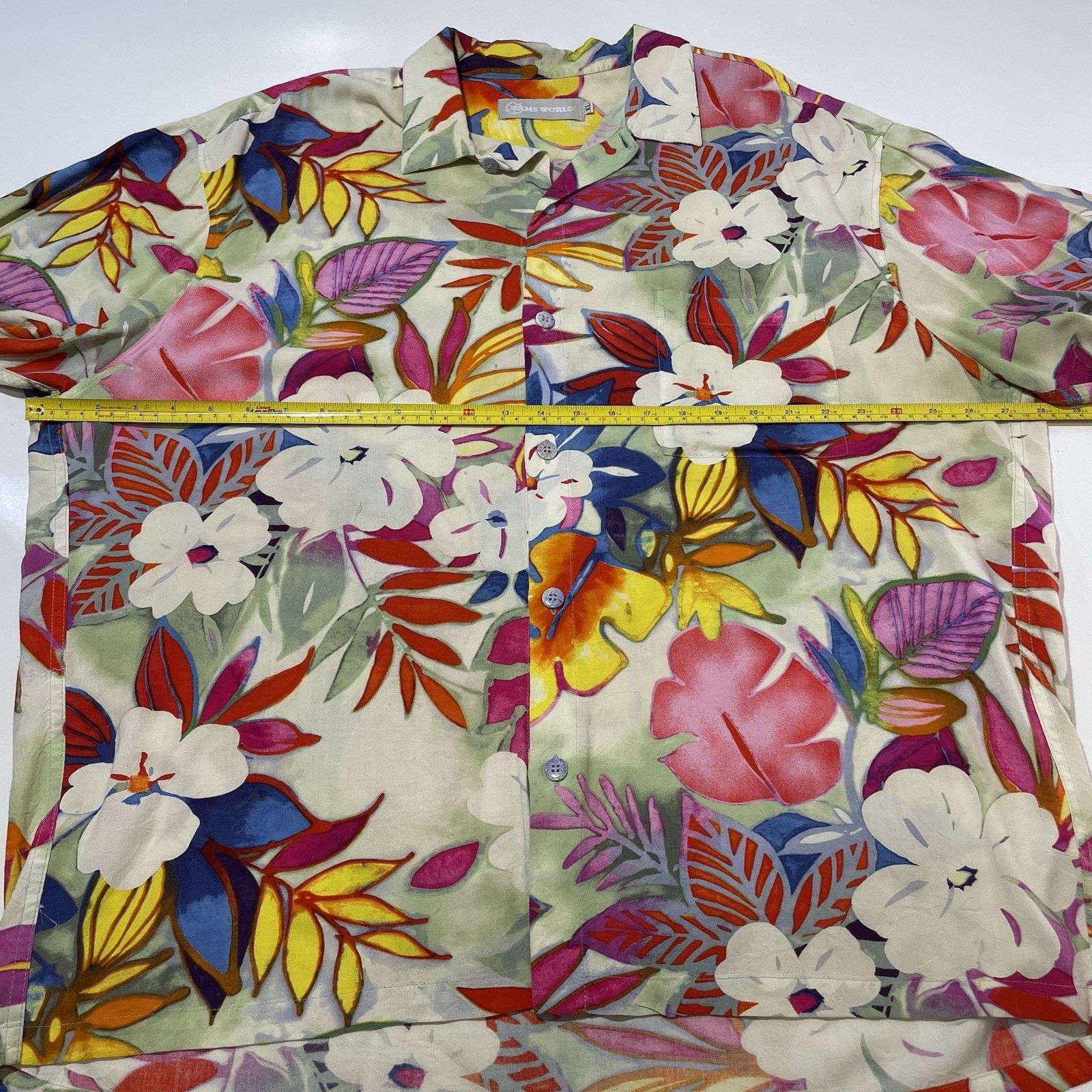 Jams World VTG Jams World Men’s Luau Floral S/S Hawaiian Button Shirt Size US XL / EU 56 / 4 - 6 Thumbnail