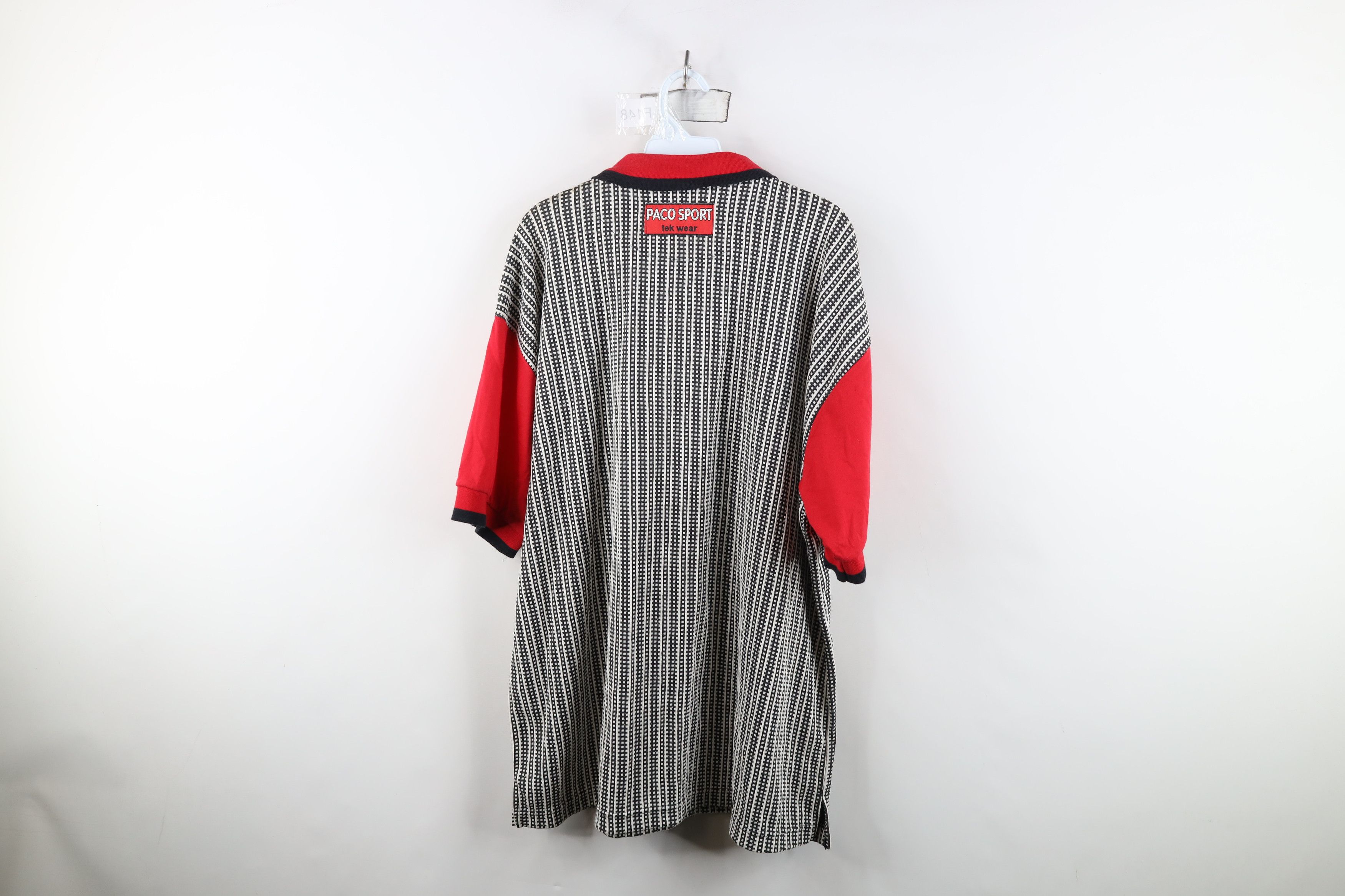 Vintage Deadstock Vintage 90s Streetwear Striped Baggy Half Zip Polo Size US L / EU 52-54 / 3 - 11 Thumbnail