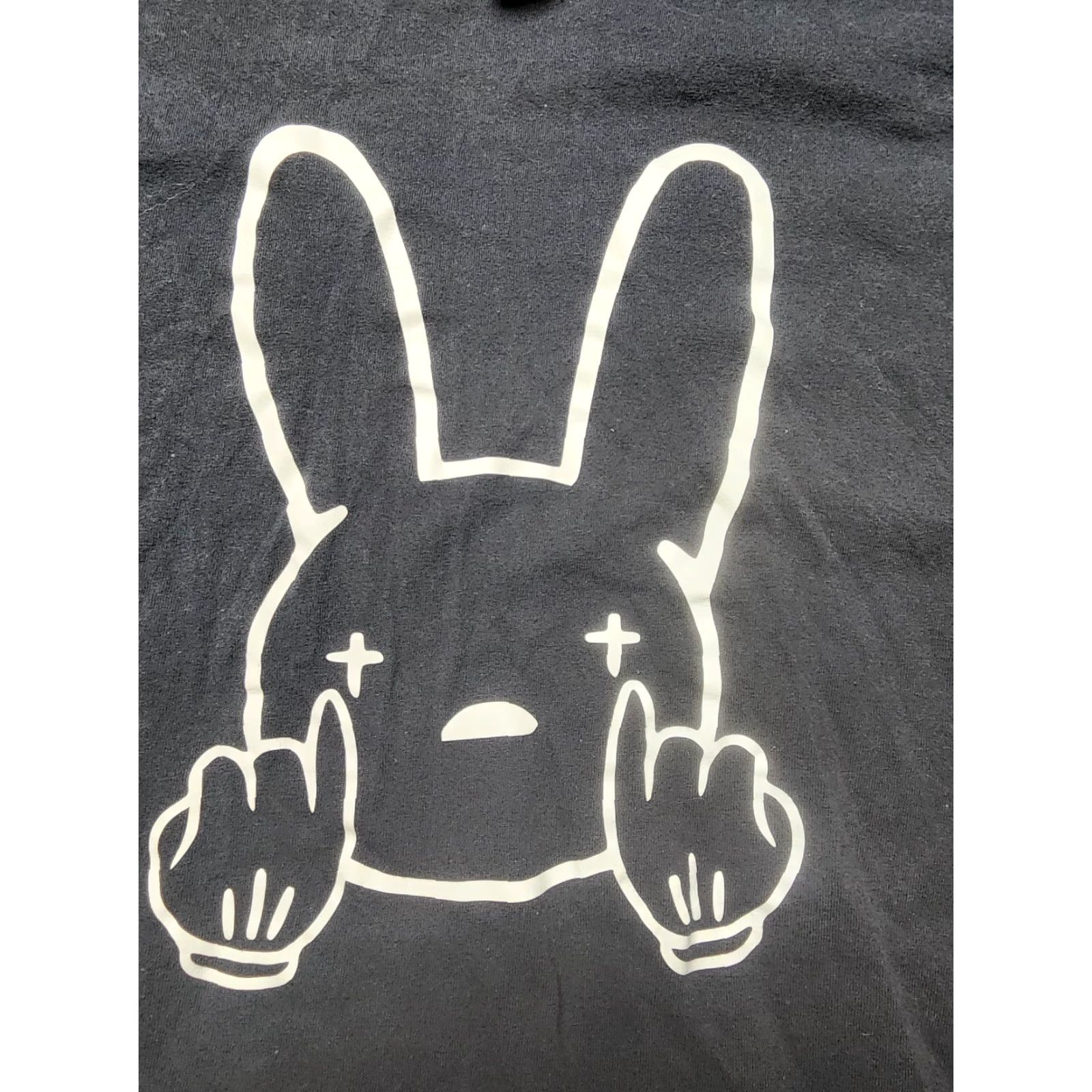 Gildan VINTAGE Bad Bunny Conejo Malo Shirt Unisex Adults 5XL Black Crew Neck Distressed Mens Size US XXL / EU 58 / 5 - 5 Thumbnail