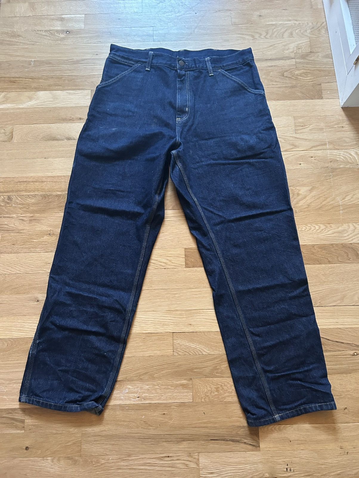 Carhartt Wip Carhartt WIP single knee pants raw denim 34x32 Size US 34 / EU 50 - 2 Thumbnail