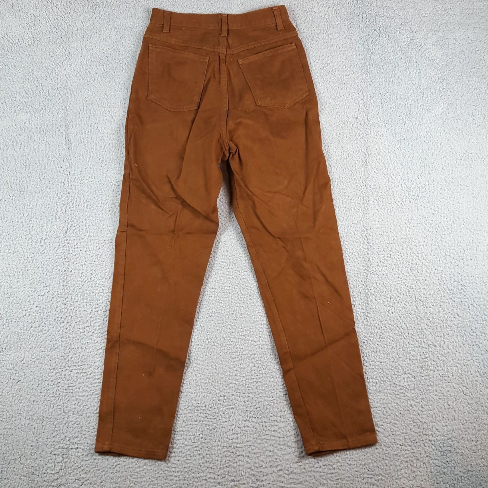 Vintage VINTAGE Memphis Jeans Women's 9 High Waisted Brown Denim Western Tapered Leg 5-Pocket 80s 90s Cowgirl Retro Southwestern Cowboy Shirt Size 30" / US 8 / IT 44 - 7 Thumbnail